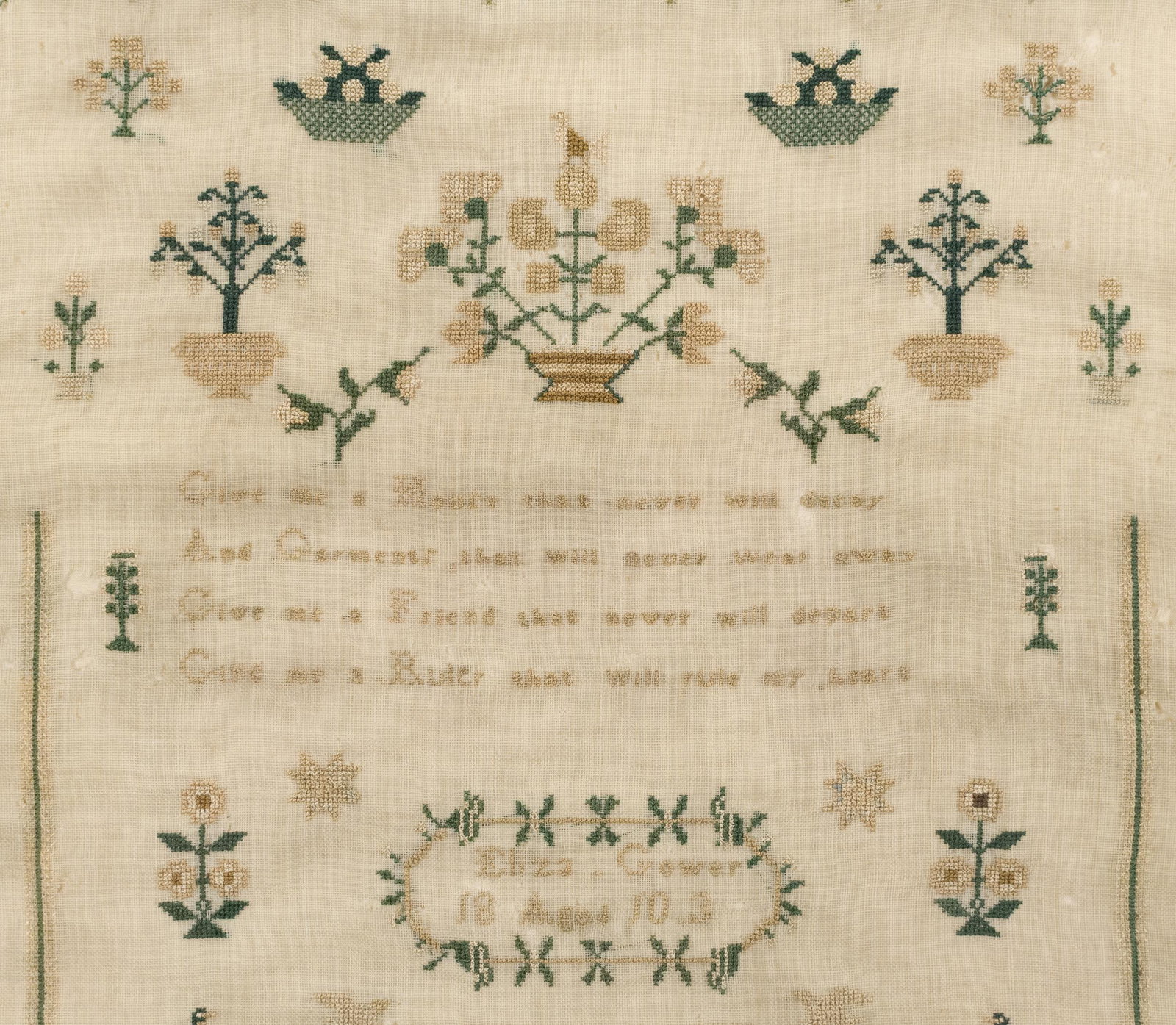 19TH C. ELIZA GOWER SAMPLER. - 3