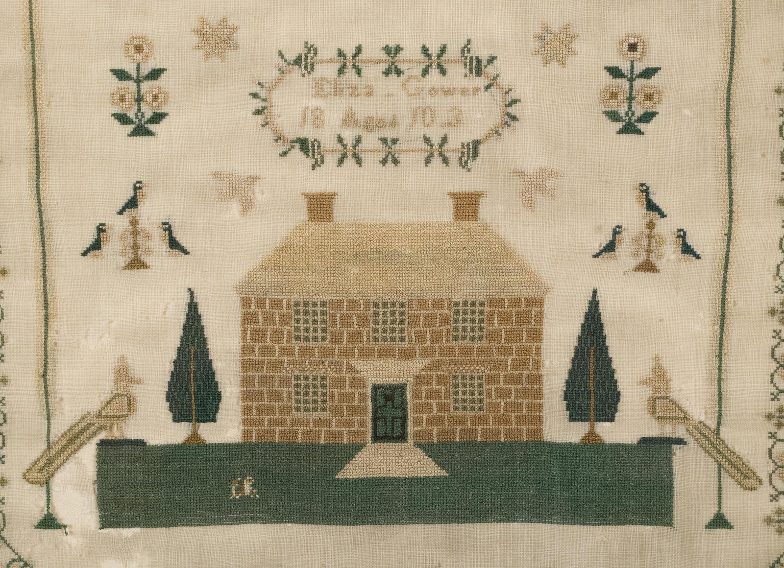 19TH C. ELIZA GOWER SAMPLER. - 4