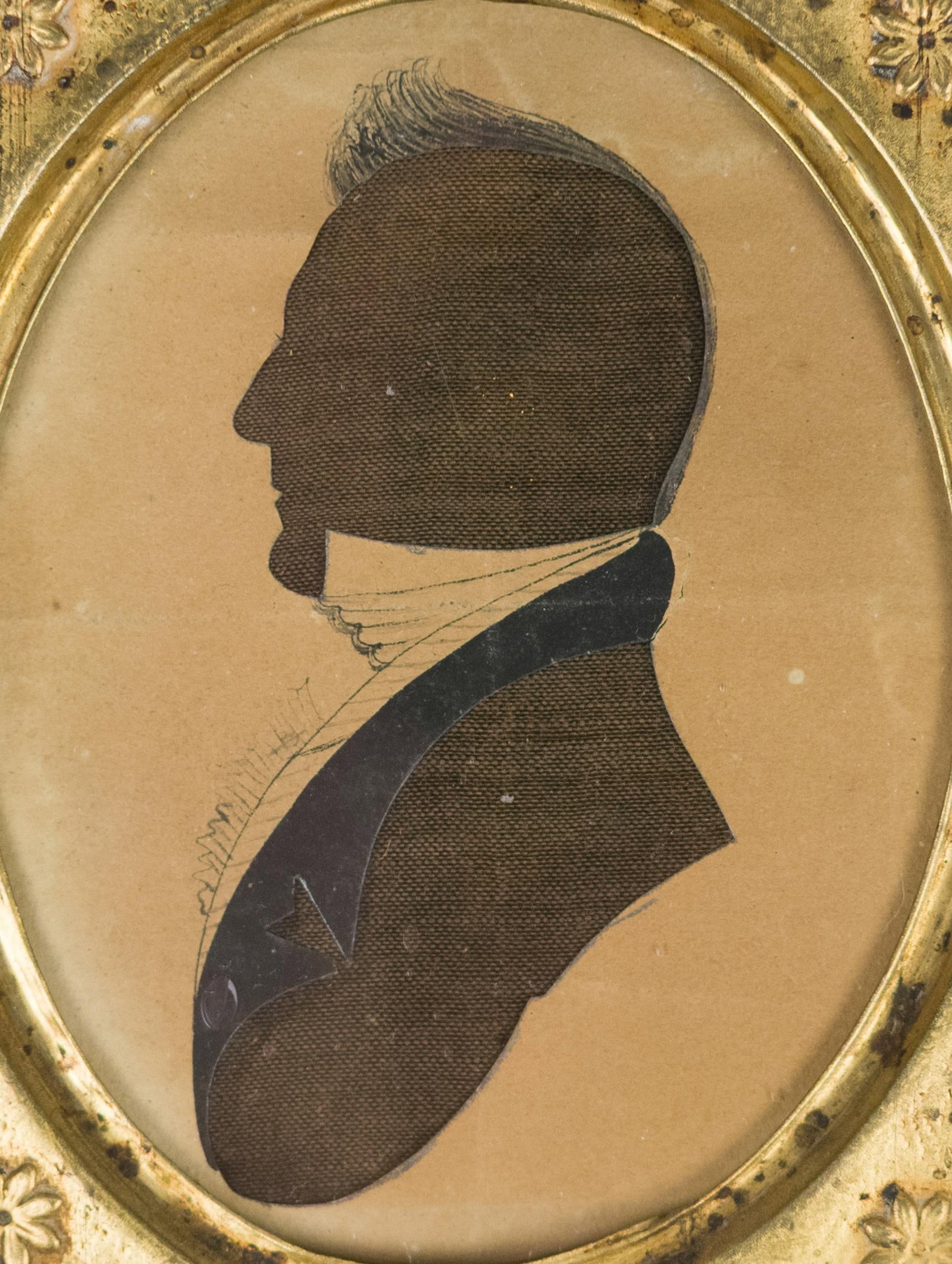 TWO 18TH/19TH C. HAND COLORED SILHOUETTES. - 7
