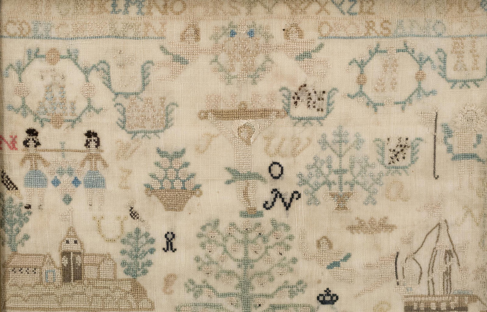 18TH C. BIBLICAL SAMPLER. - 3
