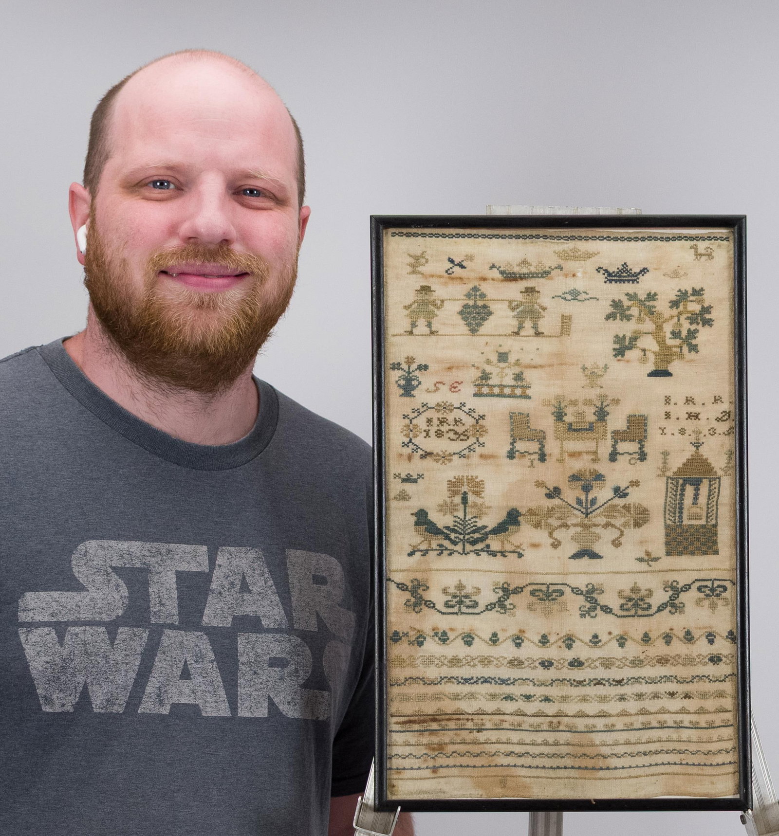 1835 SAMPLER, INITIALED I.R.K. - 7