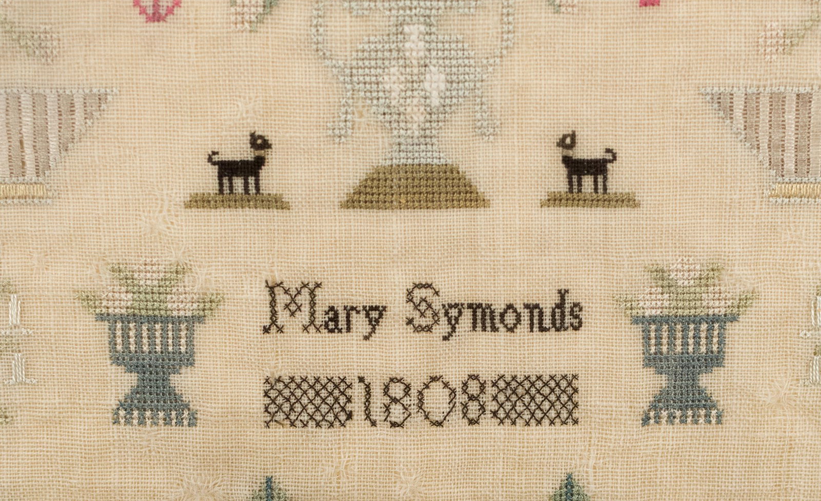 1808 MARY SYMONDS SAMPLER. - 5