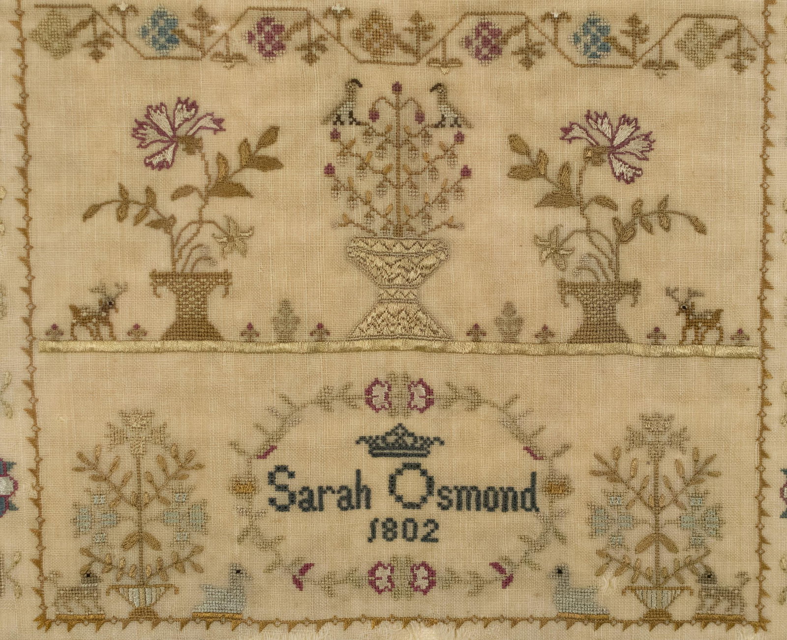 1802 SARAH OSMOND SAMPLER. - 4
