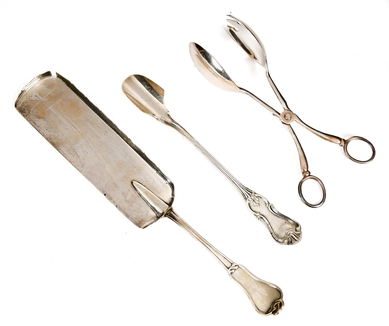 ANTIQUE STERLING TABLE ACCESSORIES AND SERVERS. (1 of 8)
