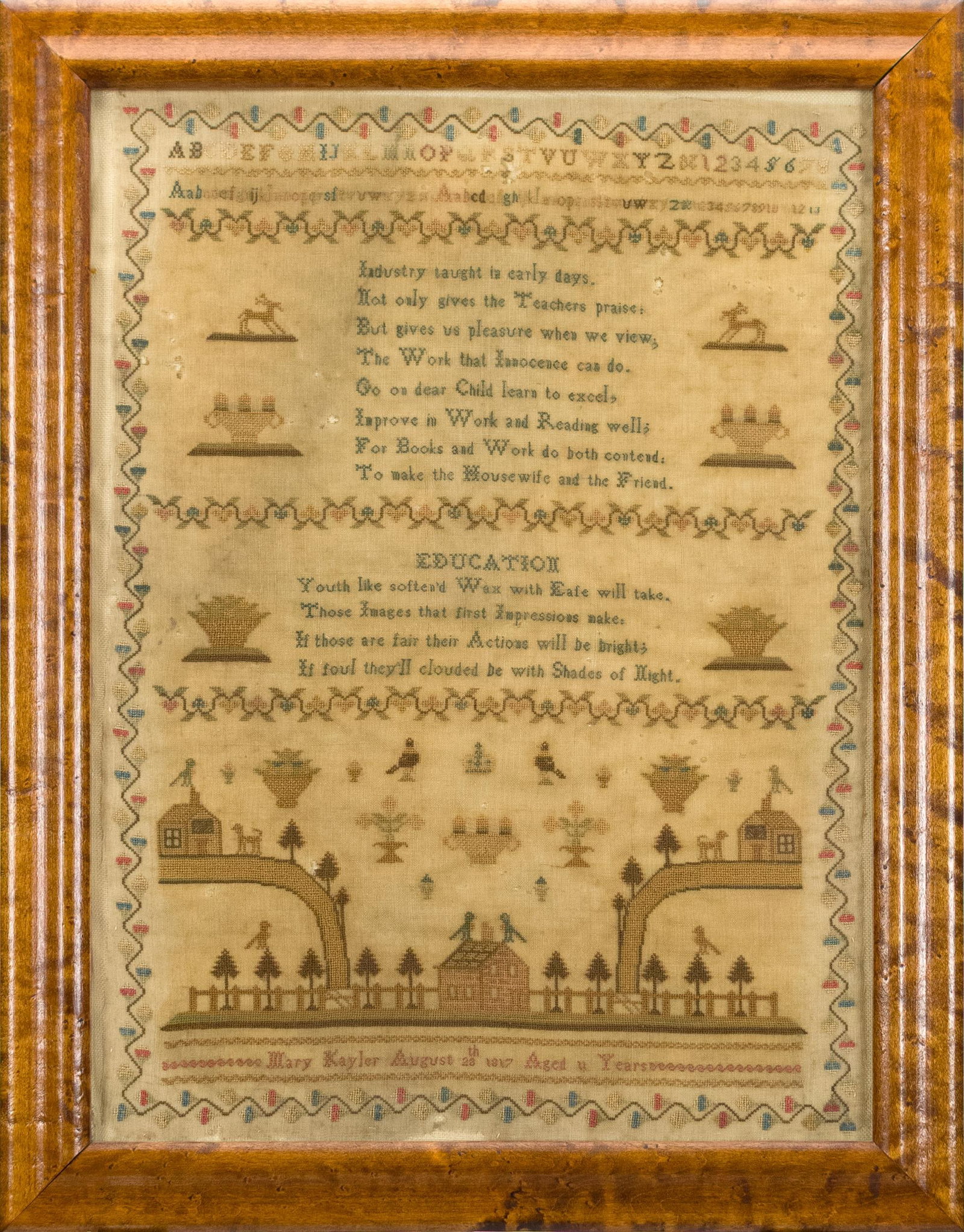 1817 MARY KAYLER SAMPLER. (1 of 7)