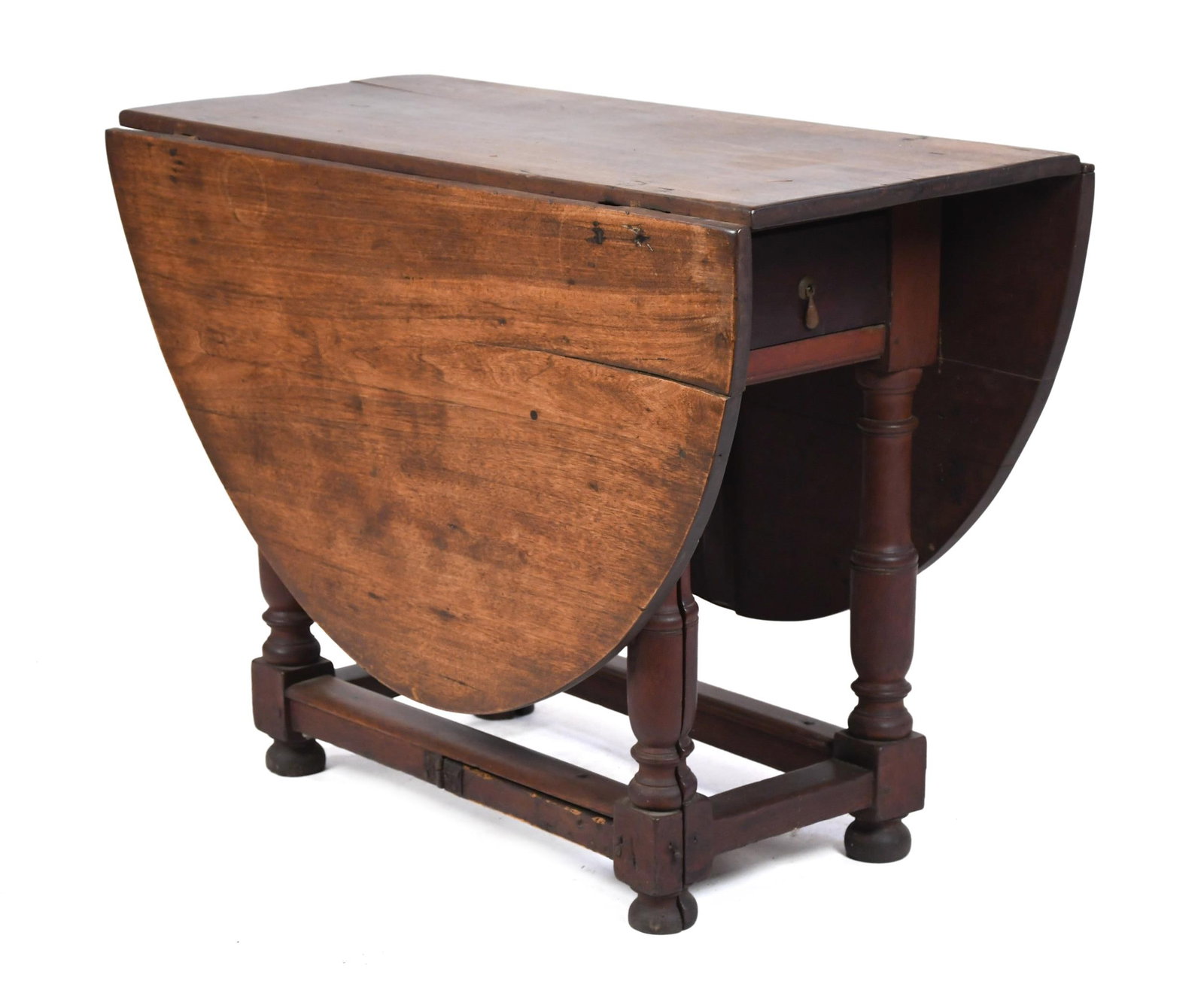 ANTIQUE WILLIAM & MARY STYLE DROP LEAF TABLE. (1 of 10)