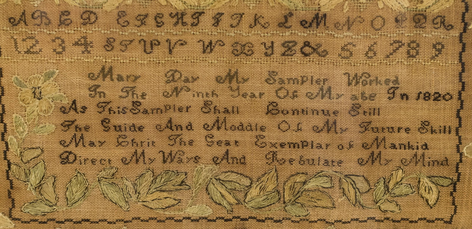 1820 MARY DAY SAMPLER. - 4
