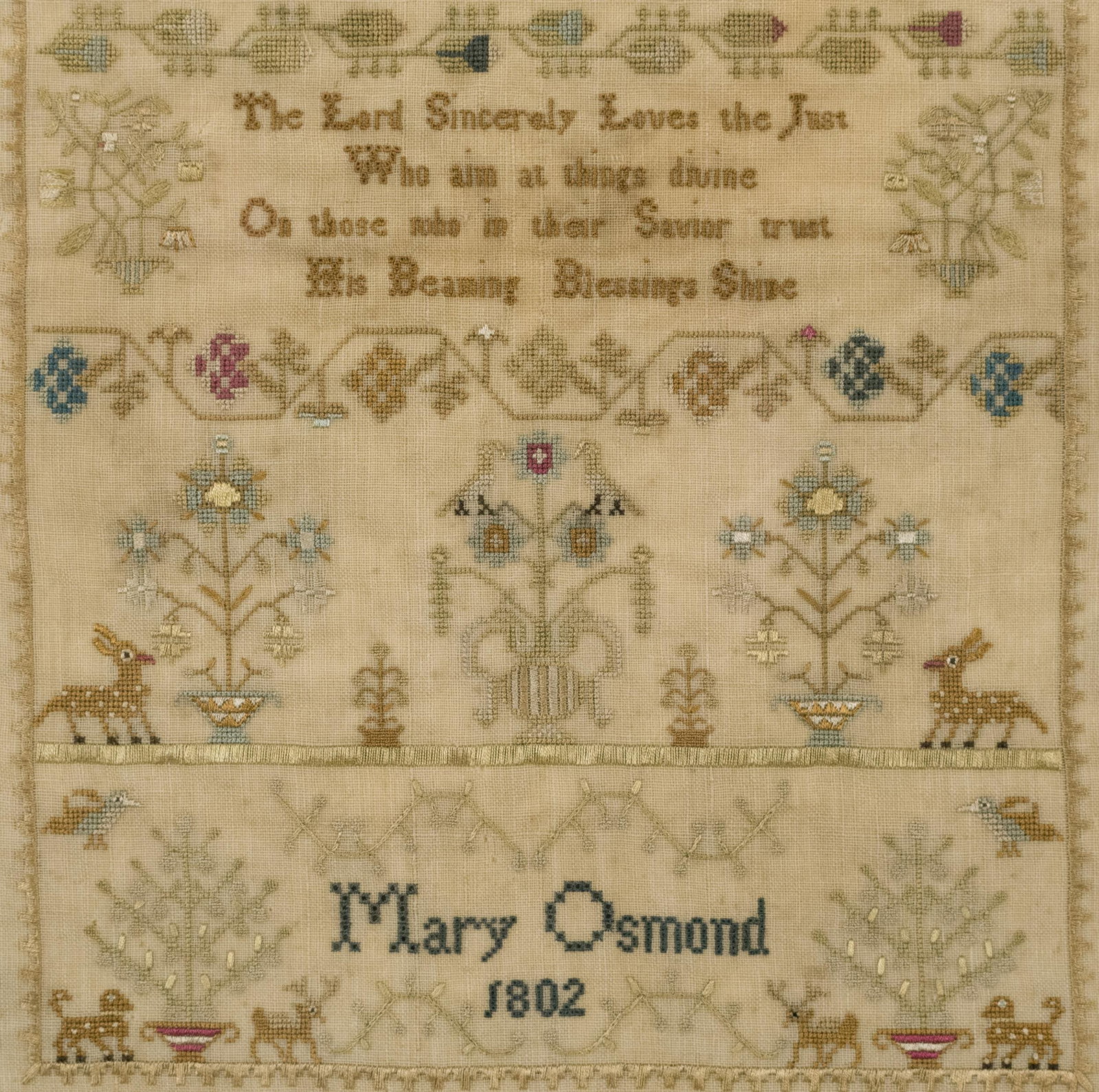 1802 MARY OSMOND SAMPLER. - 4