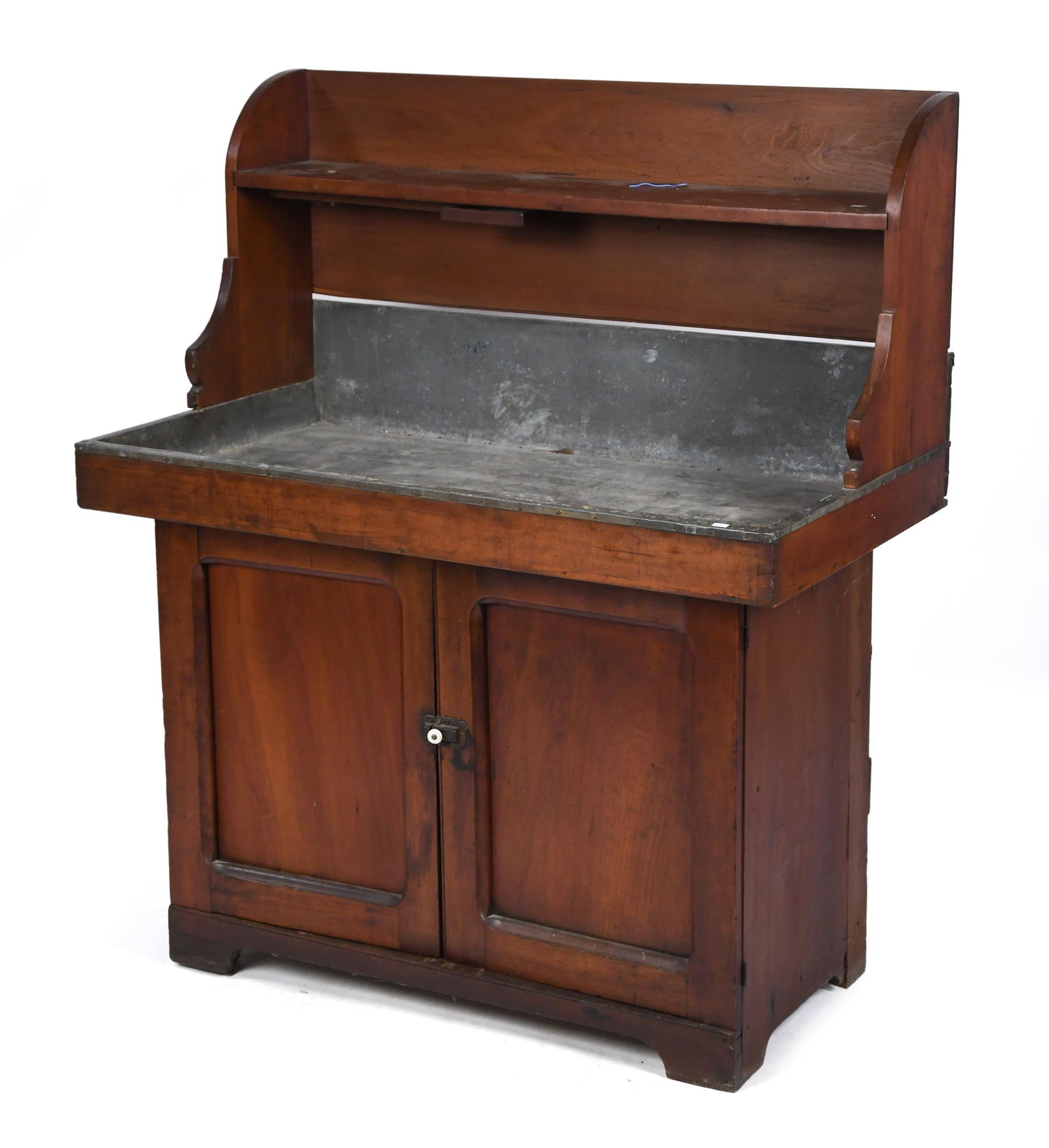 19TH C. CHERRY DRY SINK. (1 of 13)
