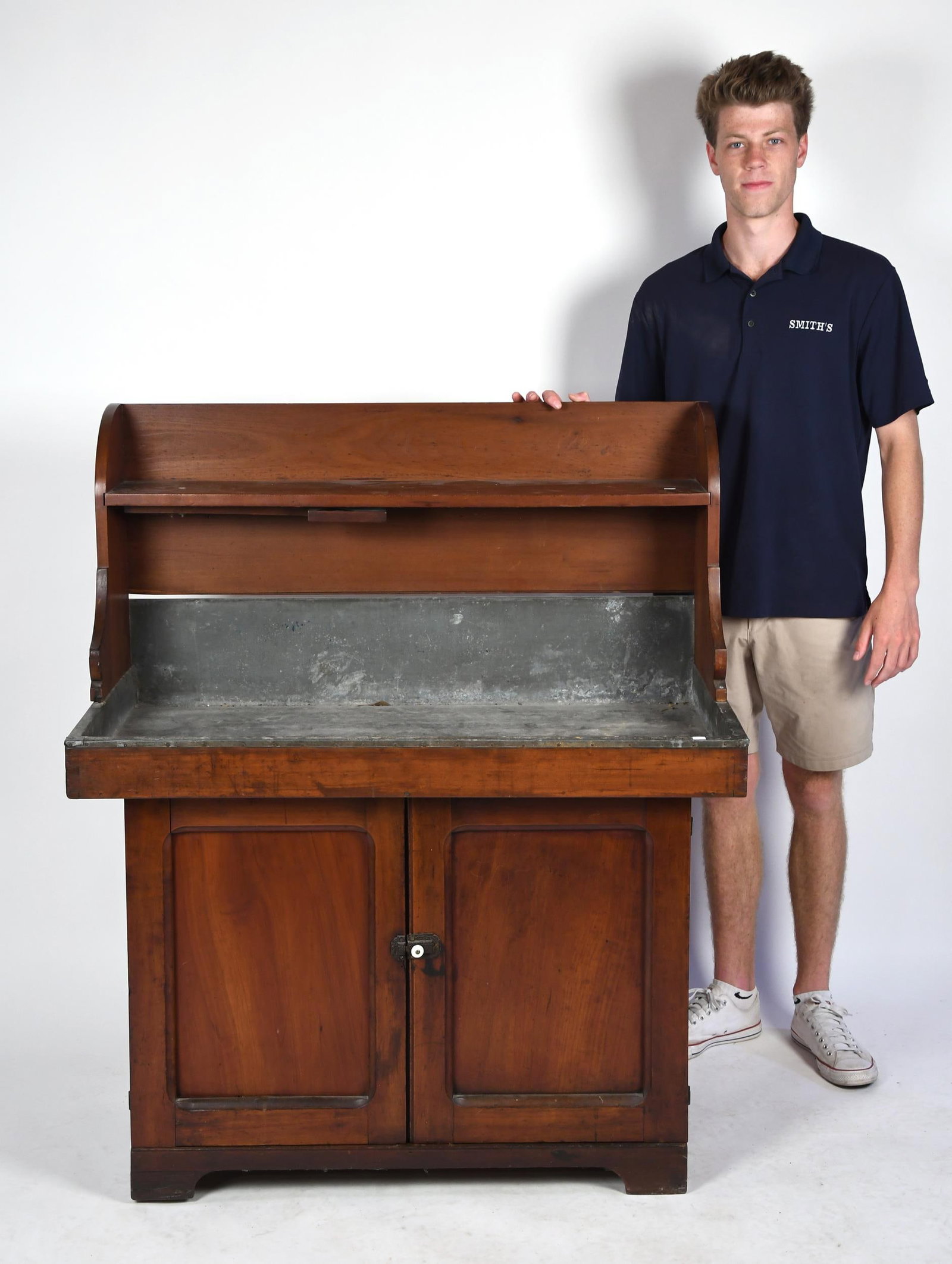19TH C. CHERRY DRY SINK. - 8