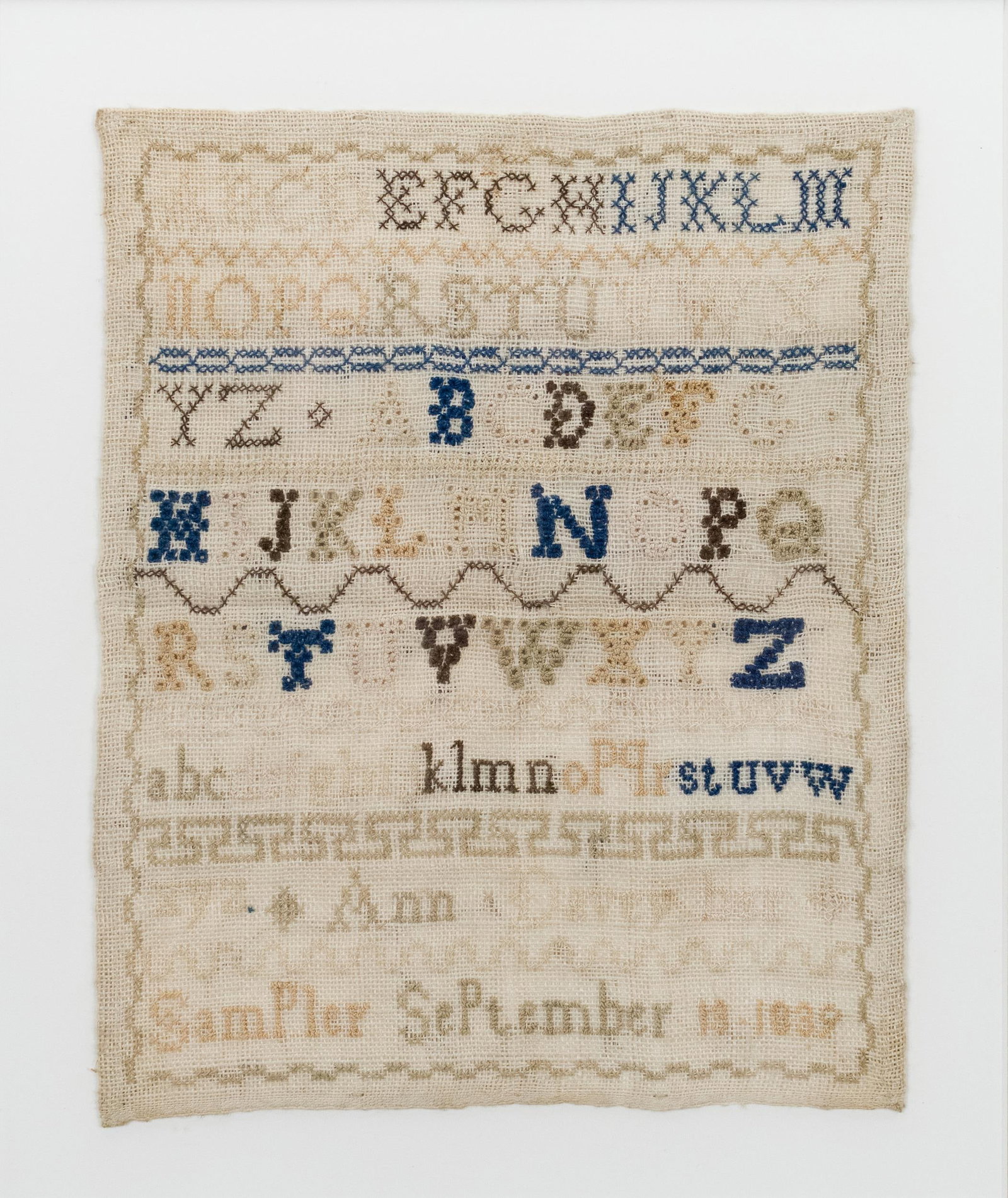1839 ANN DAVEY SAMPLER. - 2