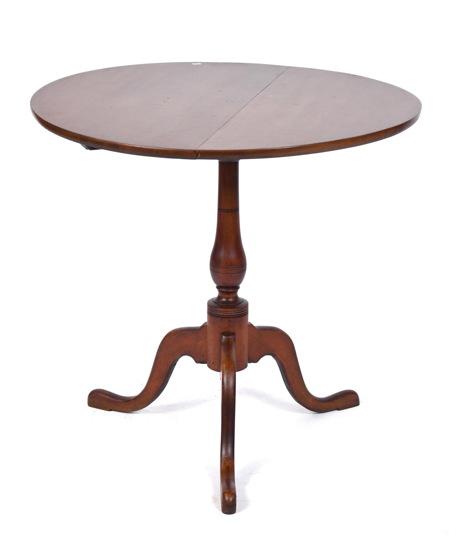 18TH C. QUEEN ANNE MAPLE TILT TOP TEA TABLE. (1 of 8)