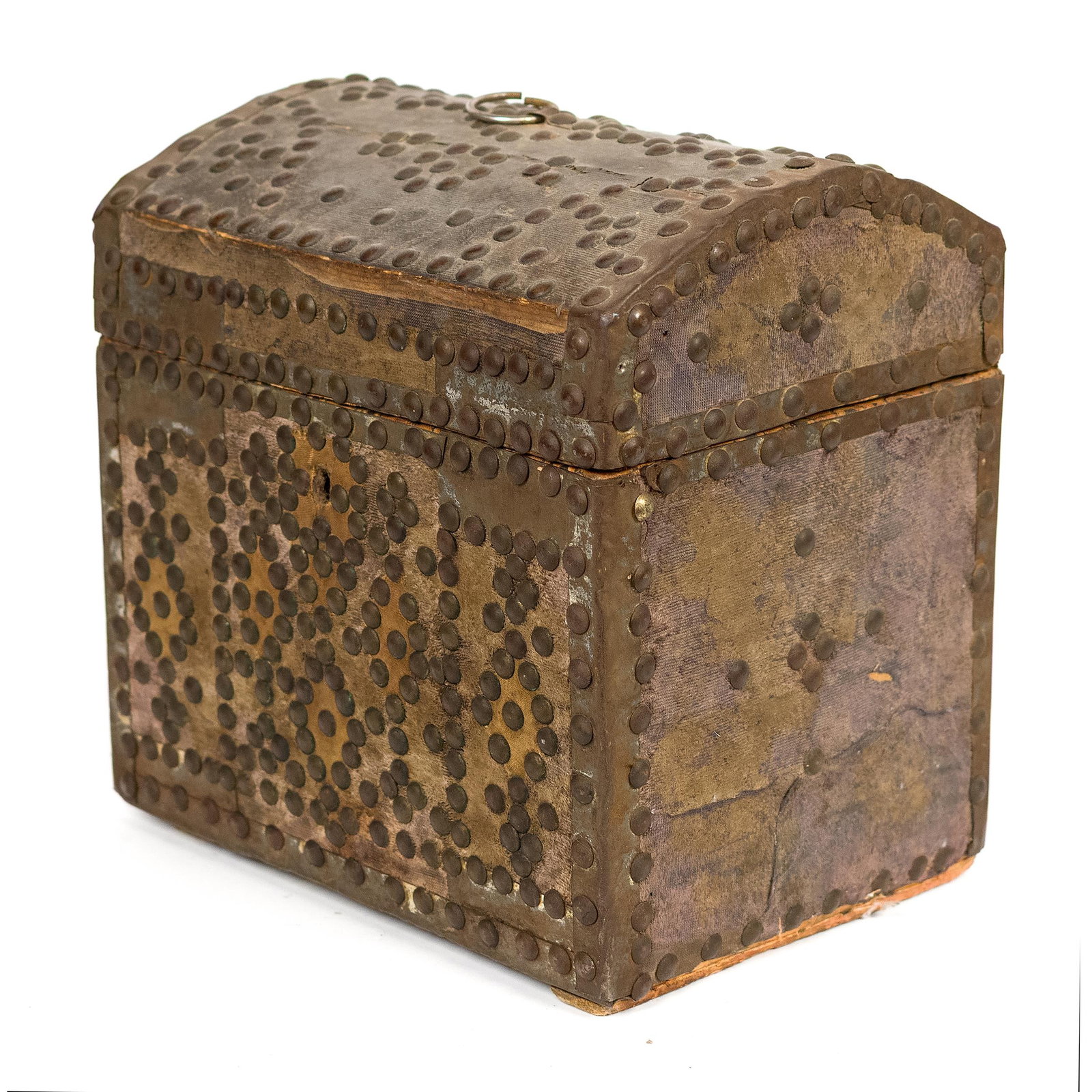 MEDIEVAL STYLE STUDDED DOCUMENT BOX. (1 of 8)