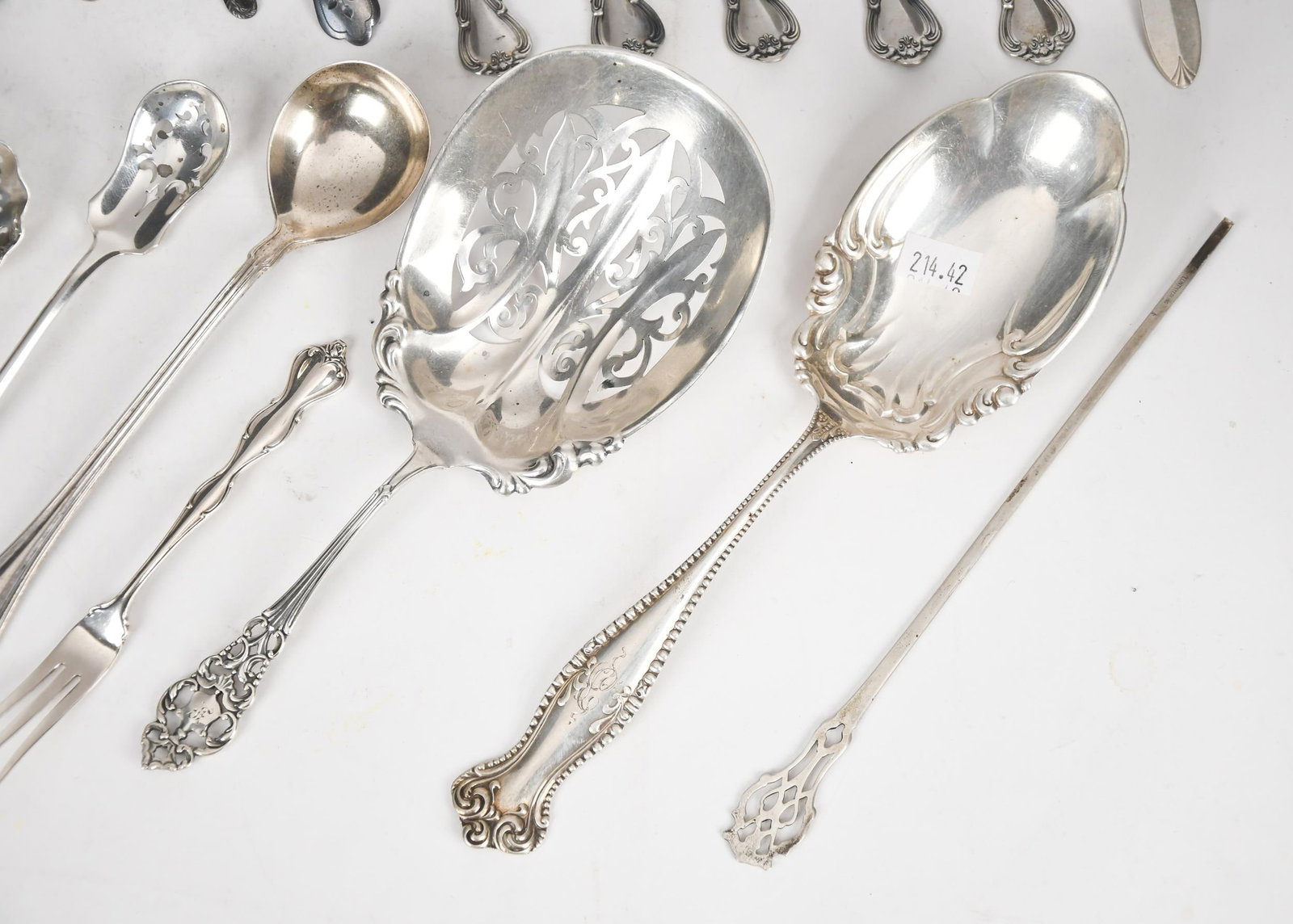 22 PCS STERLING SILVER FLATWARE. - 5