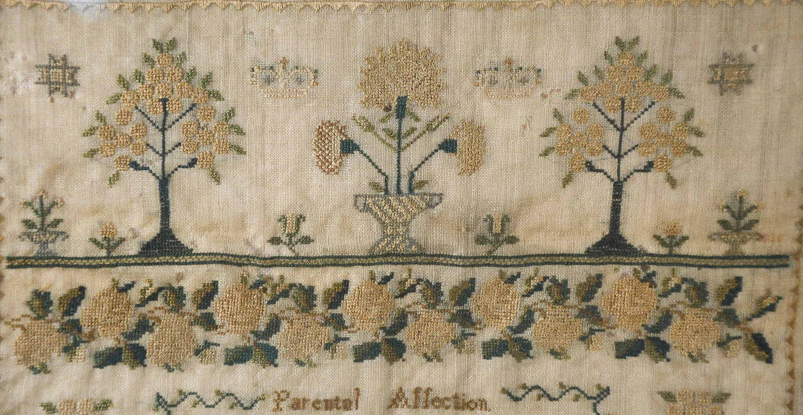 1842 MERCY SIMMONS NEEDLEWORK SAMPLER. - 3