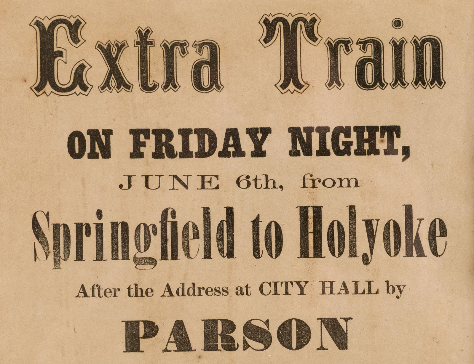 PARSON BROWNLOW RAILROAD POSTER. - 4