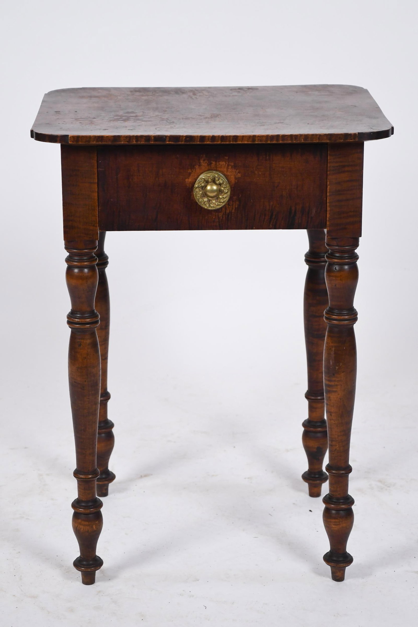 19TH C. TIGER MAPLE SHERATON STAND. - 3