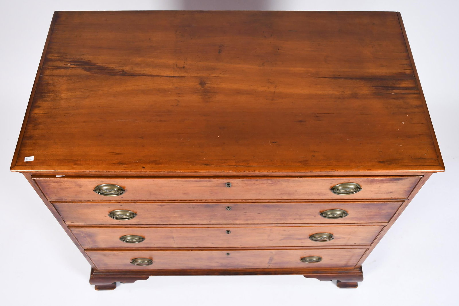 18TH C. CT CHERRY CHIPPENDALE CHEST.  - 10