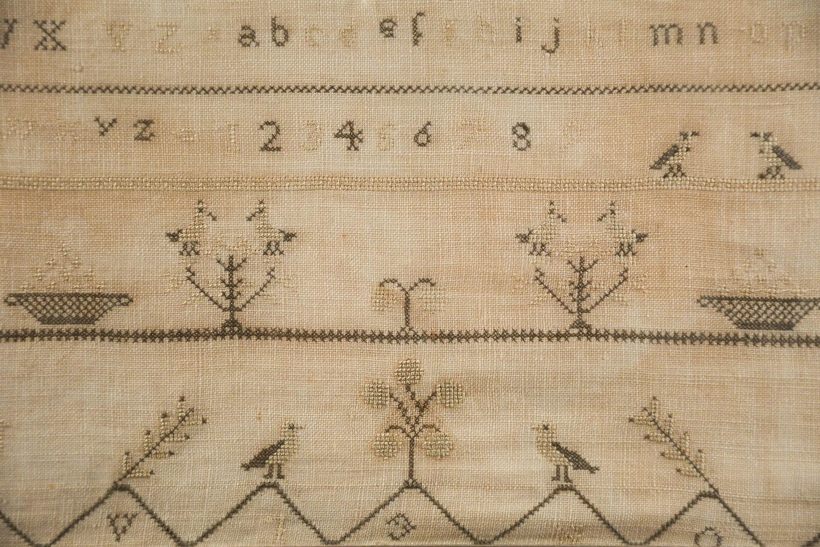 ANTIQUE SAMPLER, LINTHY WILBUR. - 2