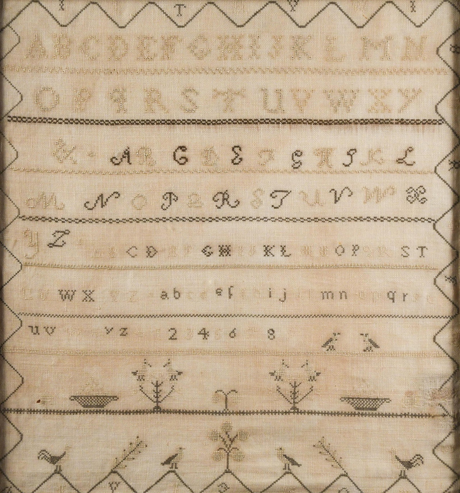 ANTIQUE SAMPLER, LINTHY WILBUR. - 5
