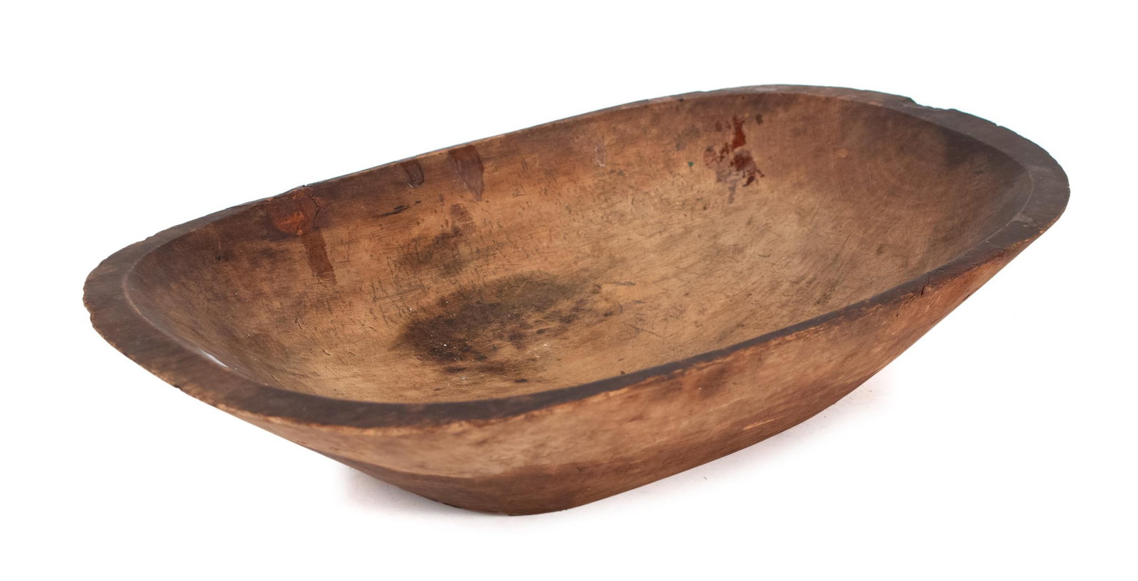 19TH C. CARVED OVAL MAPLE TRENCHER. (1 of 7)