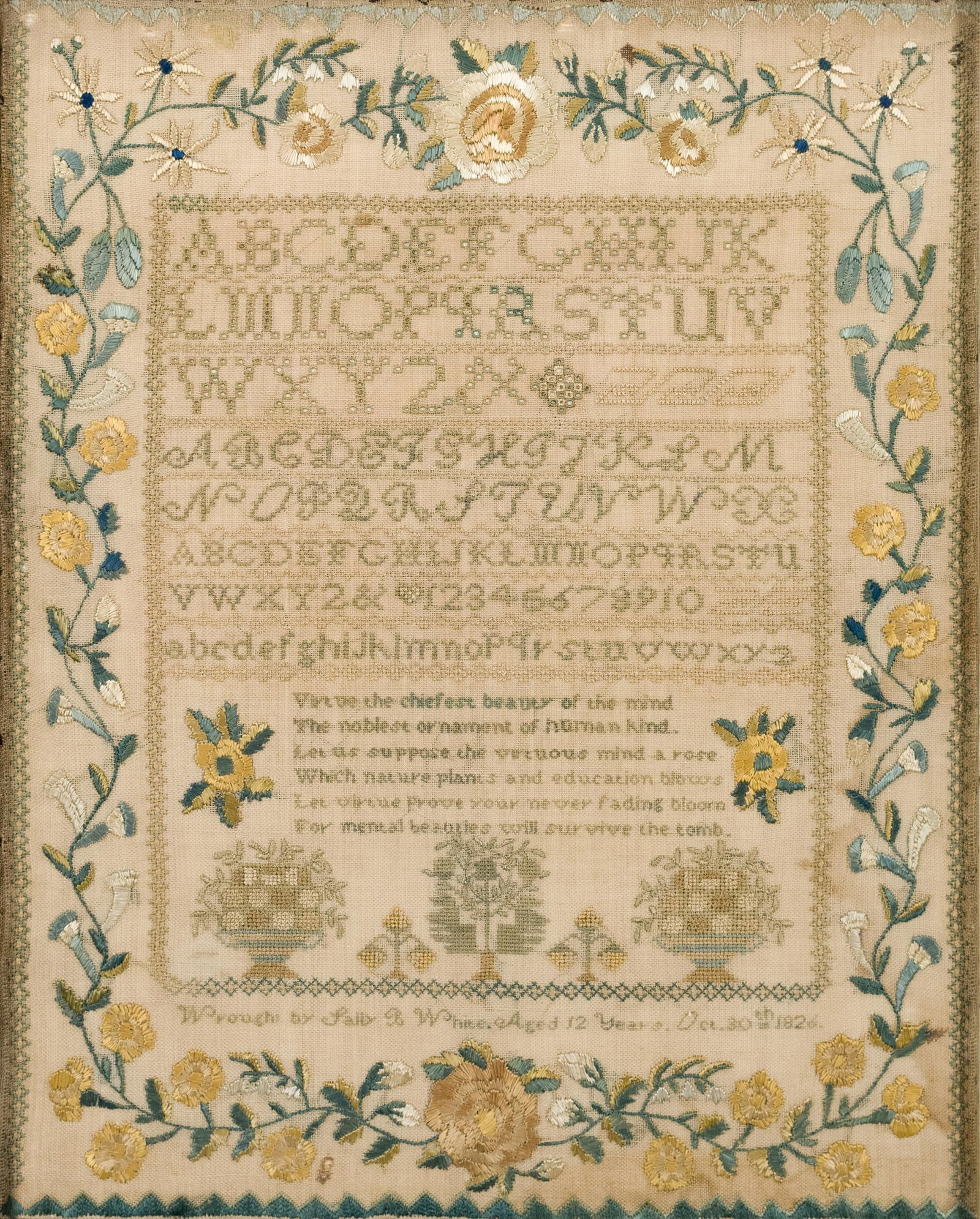 1826 SALLY WHITE SAMPLER. - 2