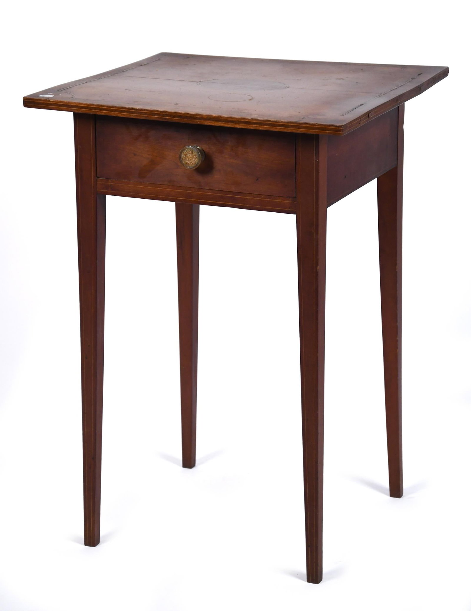 EARLY 19TH C. VT INLAID HEPPLEWHITE STAND. (1 of 11)