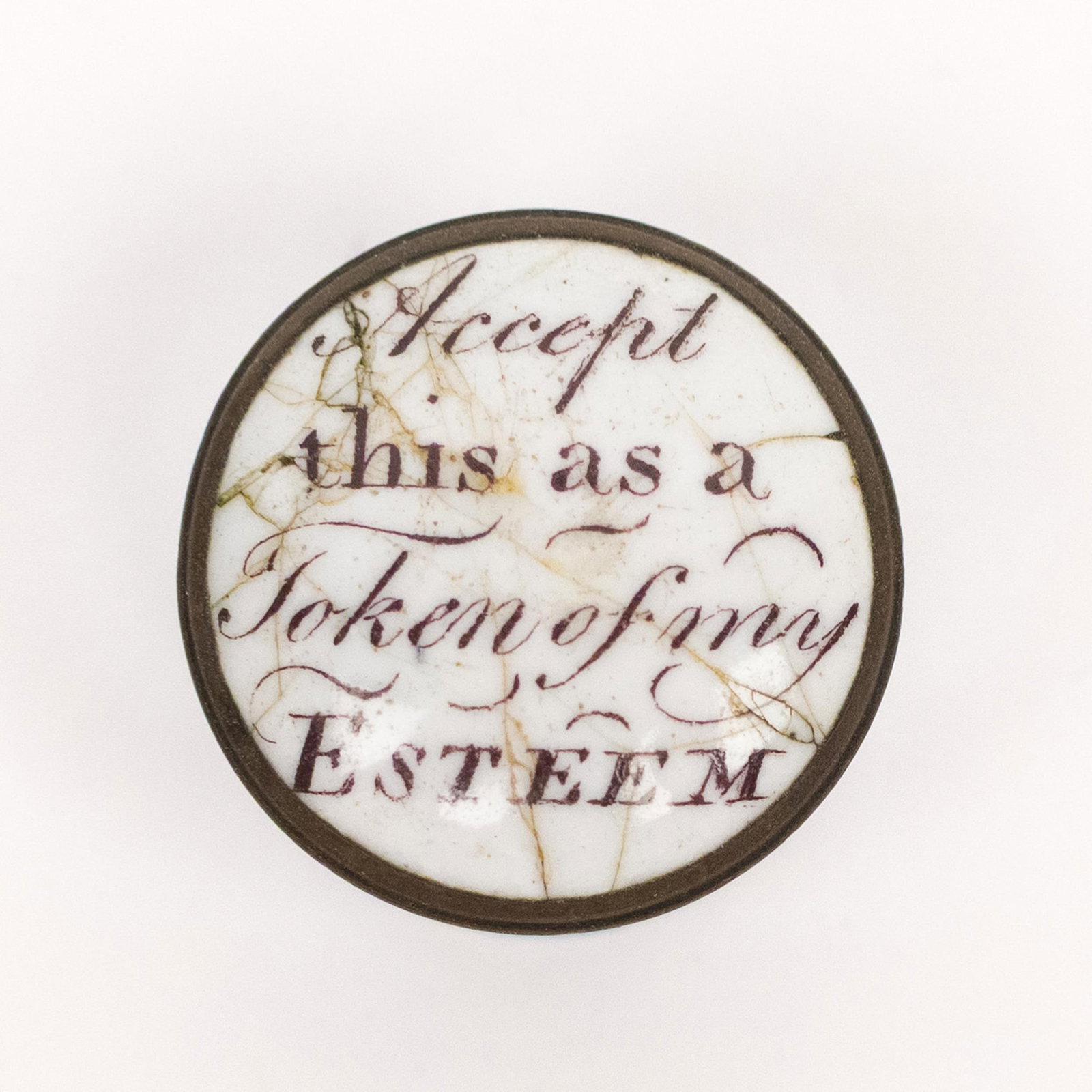 18TH C. BATTERSEA ENAMELED PATCH BOX. - 4