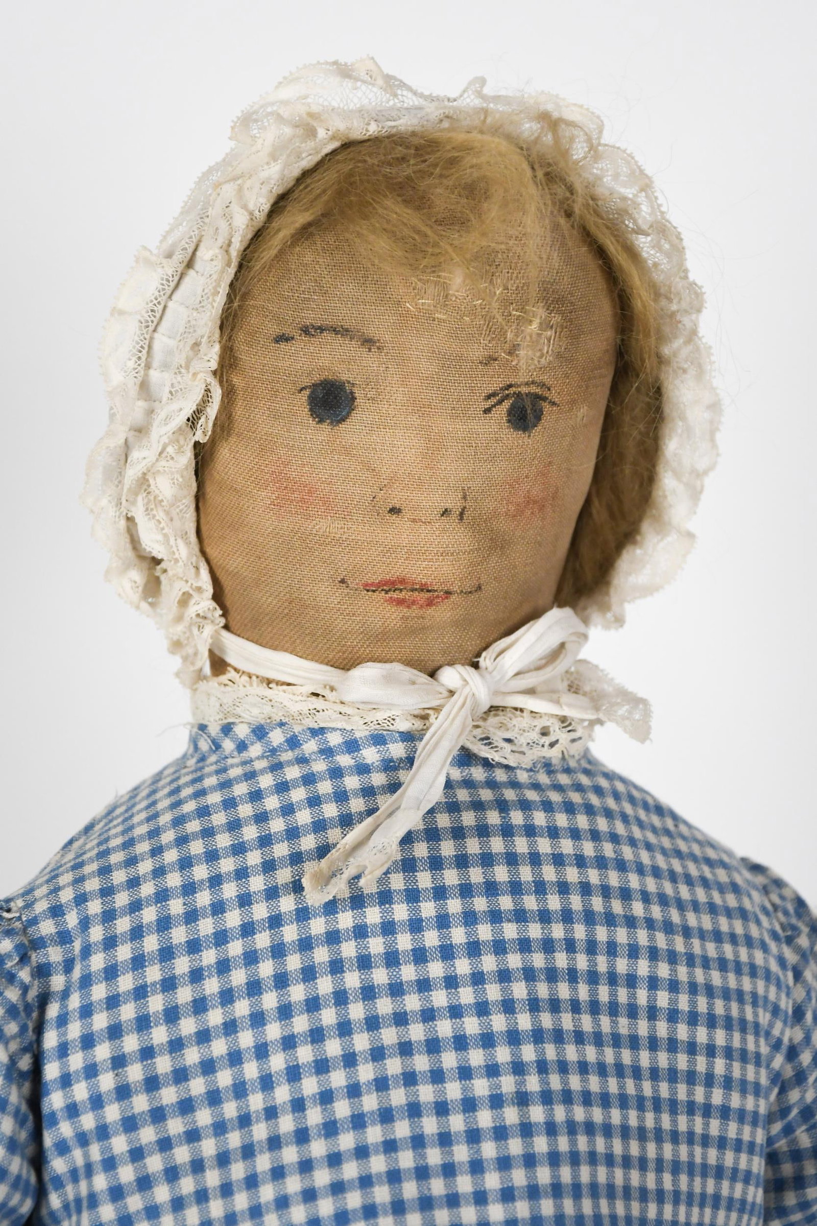 LARGE 19TH C. CLOTH DOLL. - 2