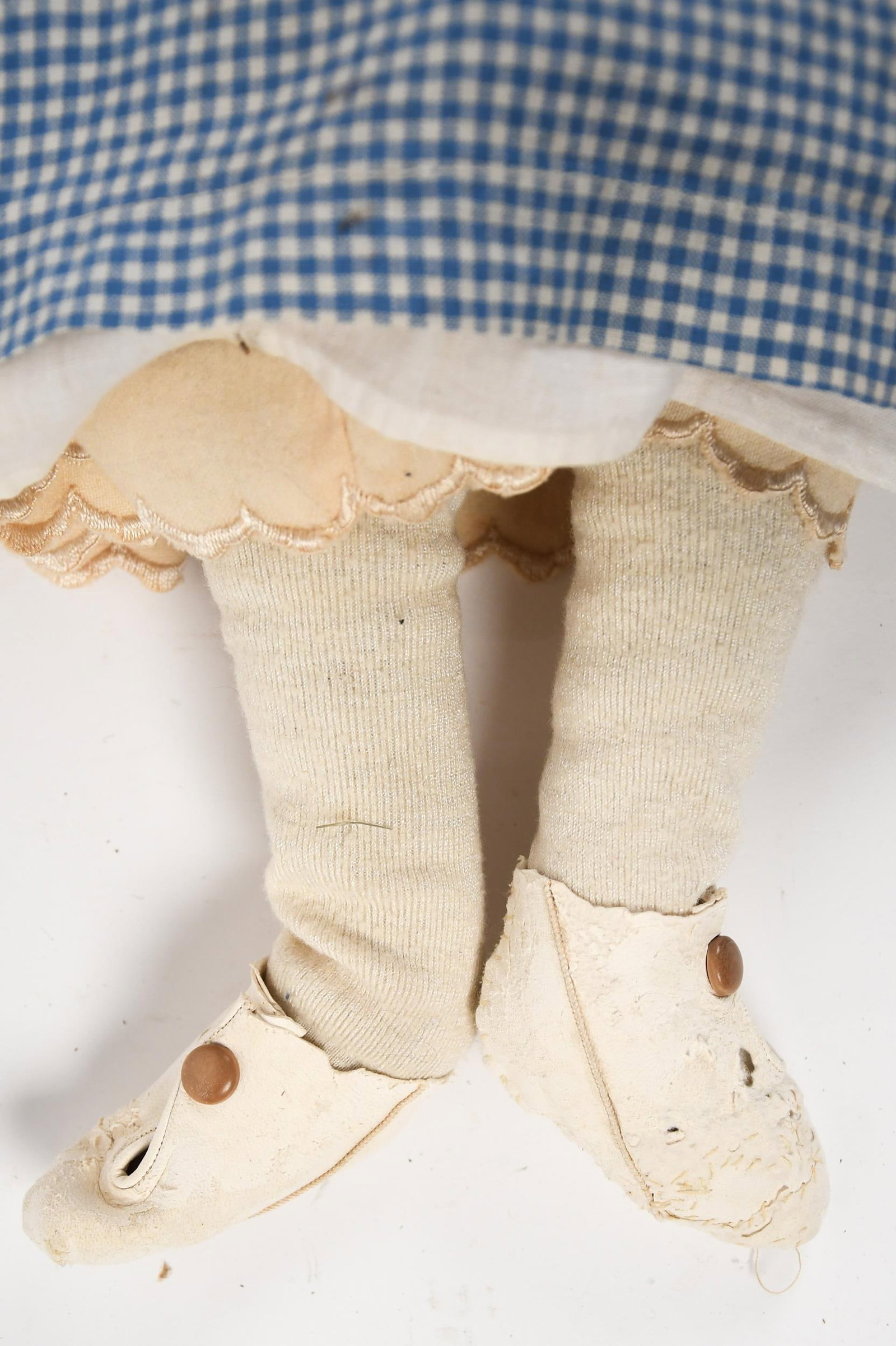 LARGE 19TH C. CLOTH DOLL. - 3