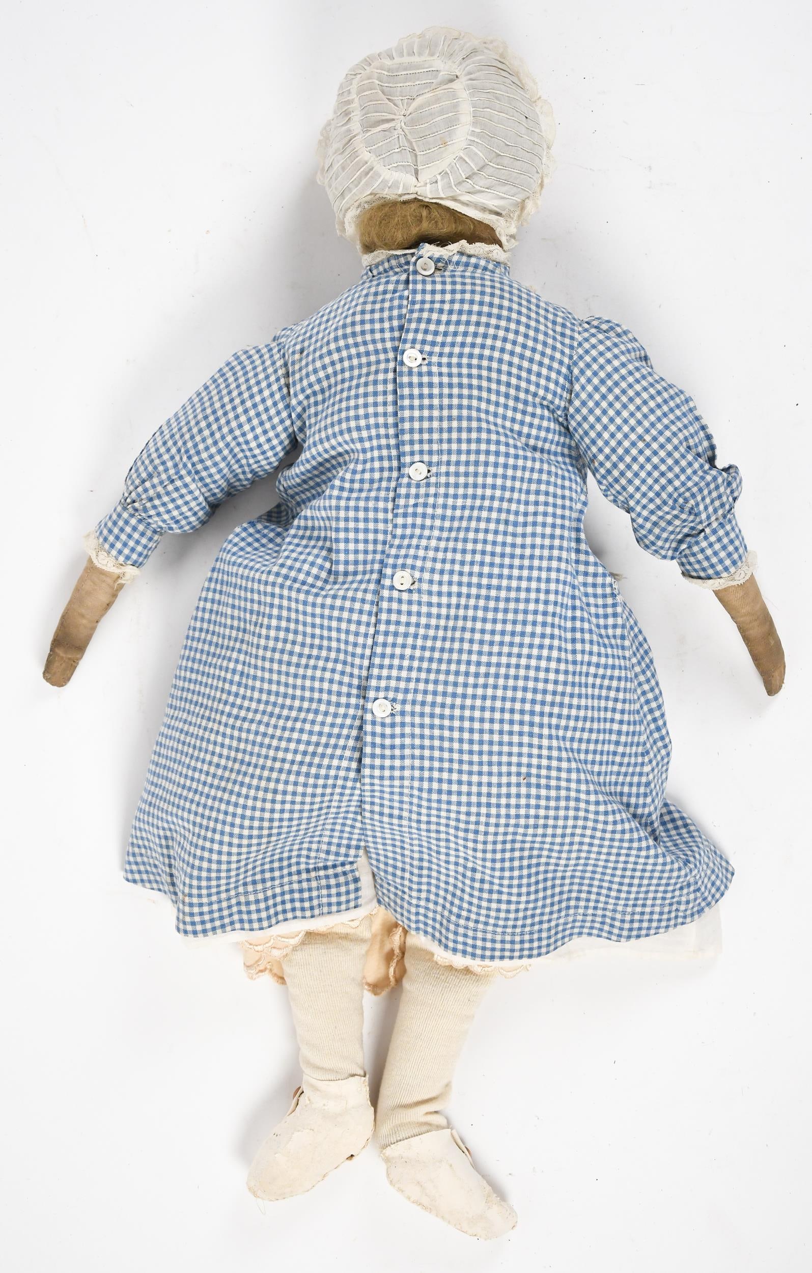 LARGE 19TH C. CLOTH DOLL. - 8