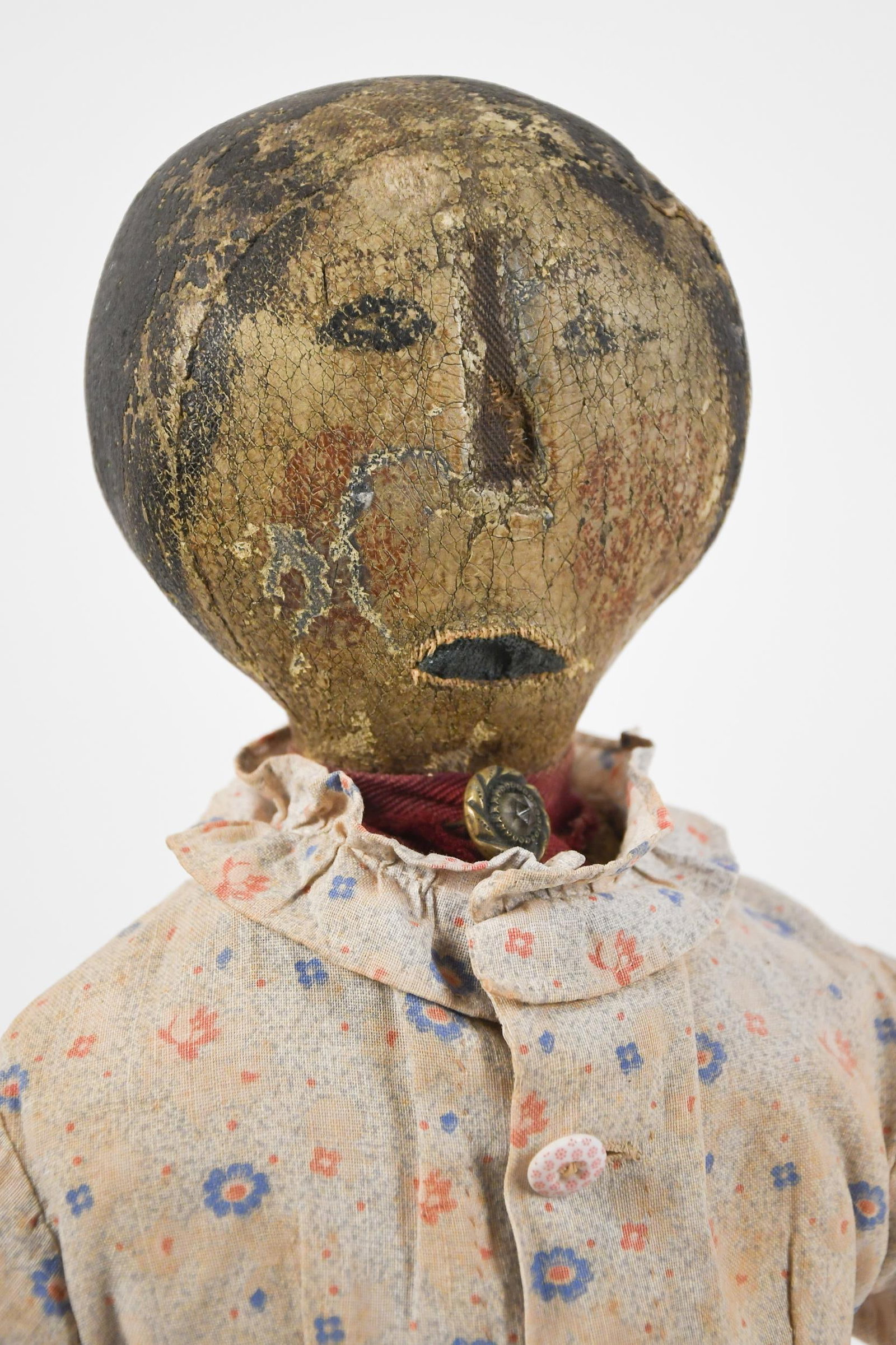ANTIQUE AMERICAN PAINTED DOLL. - 2
