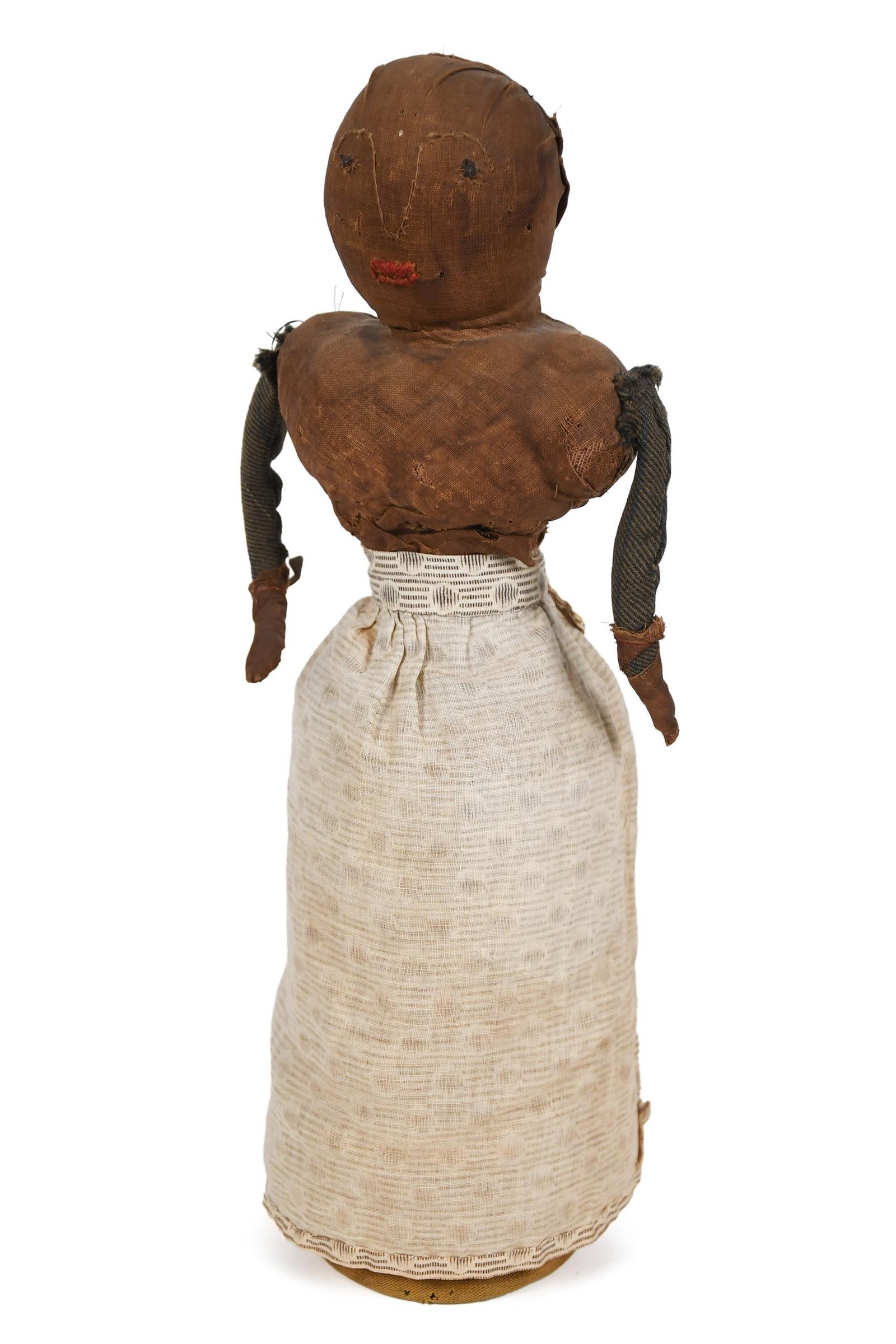 ANTIQUE BOTTLE DOLL IN PERIOD DRESS. (1 of 9)