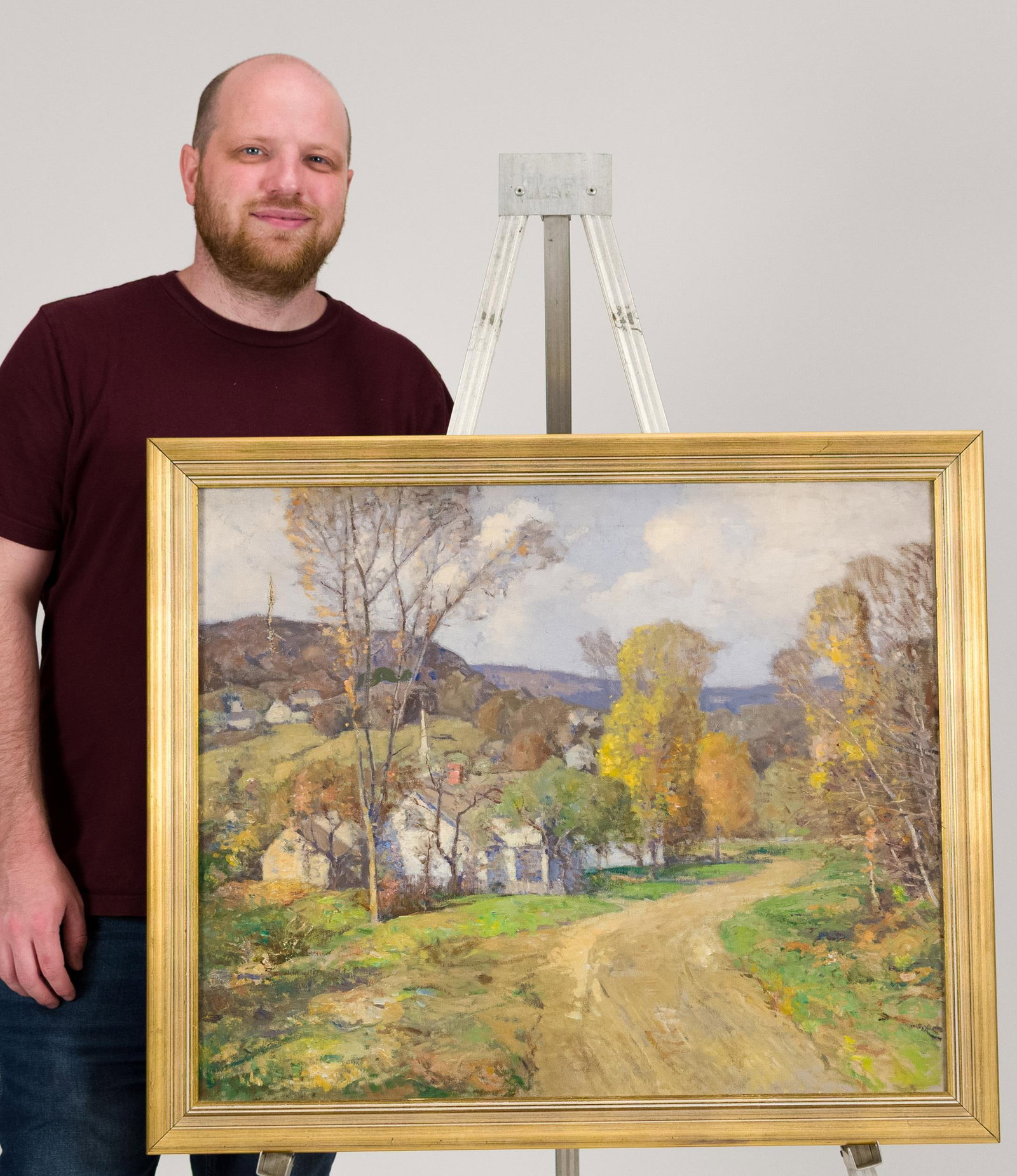 20TH C. AMERICAN IMPRESSIONIST LANDSCAPE. - 9