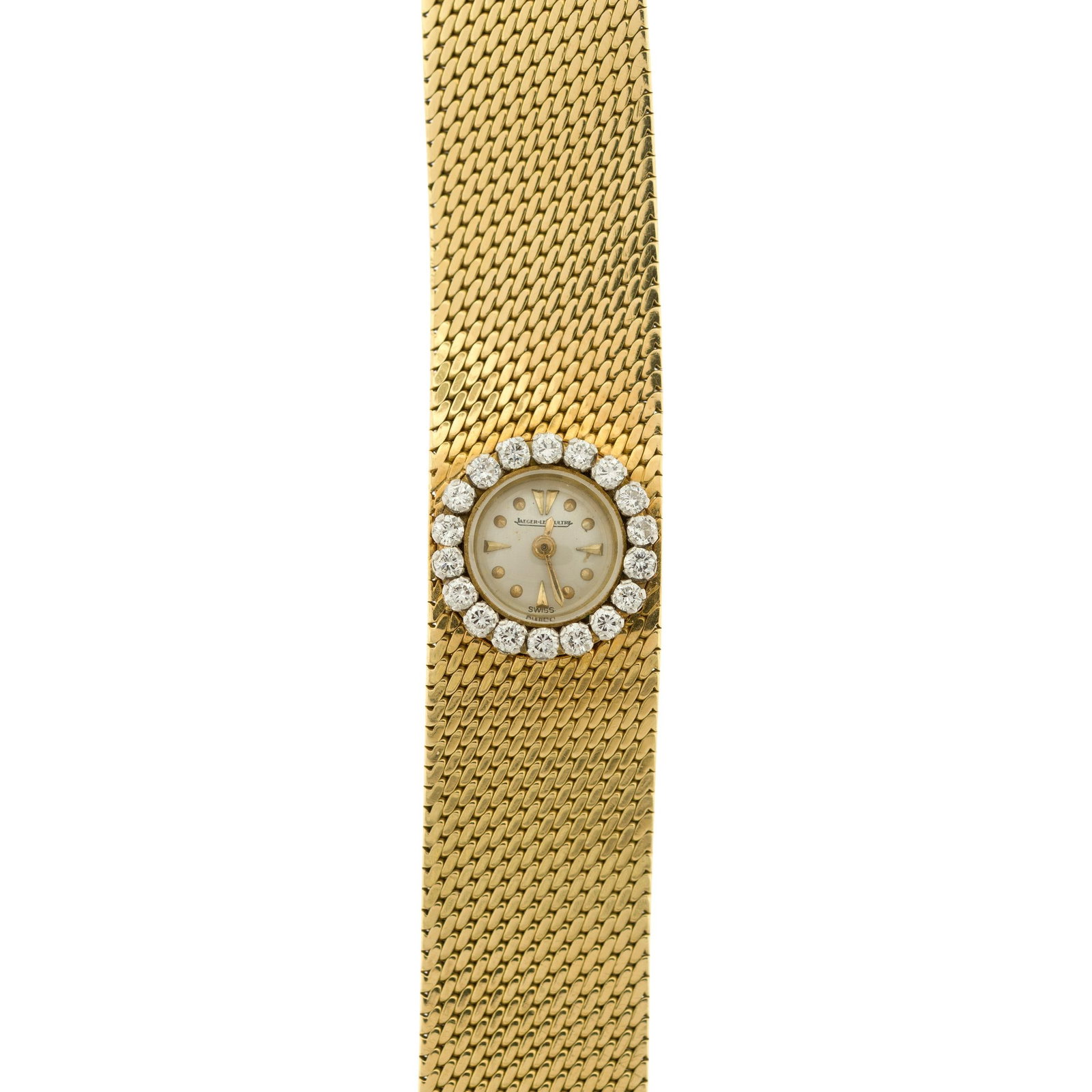 VINTAGE LADY'S 18K GOLD JAEGER-LECOULTRE WRIST WATCH. (1 of 14)