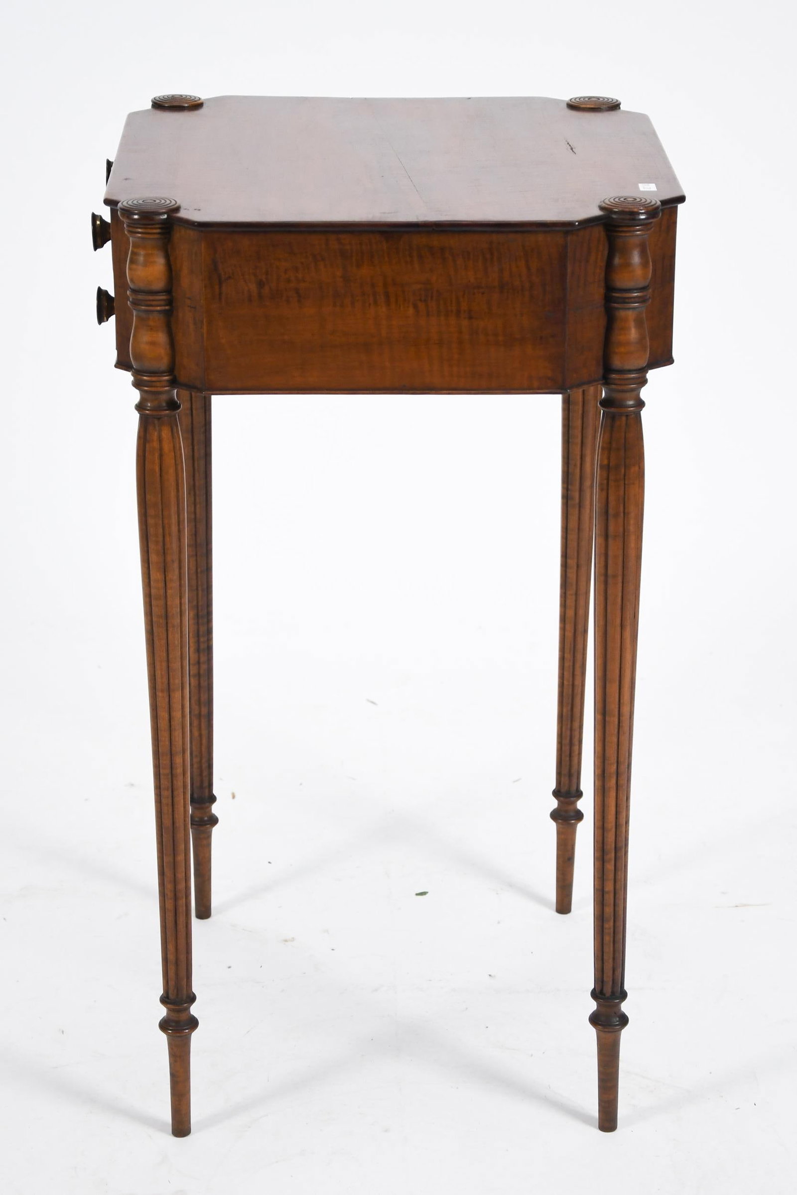 FEDERAL NE TIGER MAPLE TWO DRAWER STAND. - 10