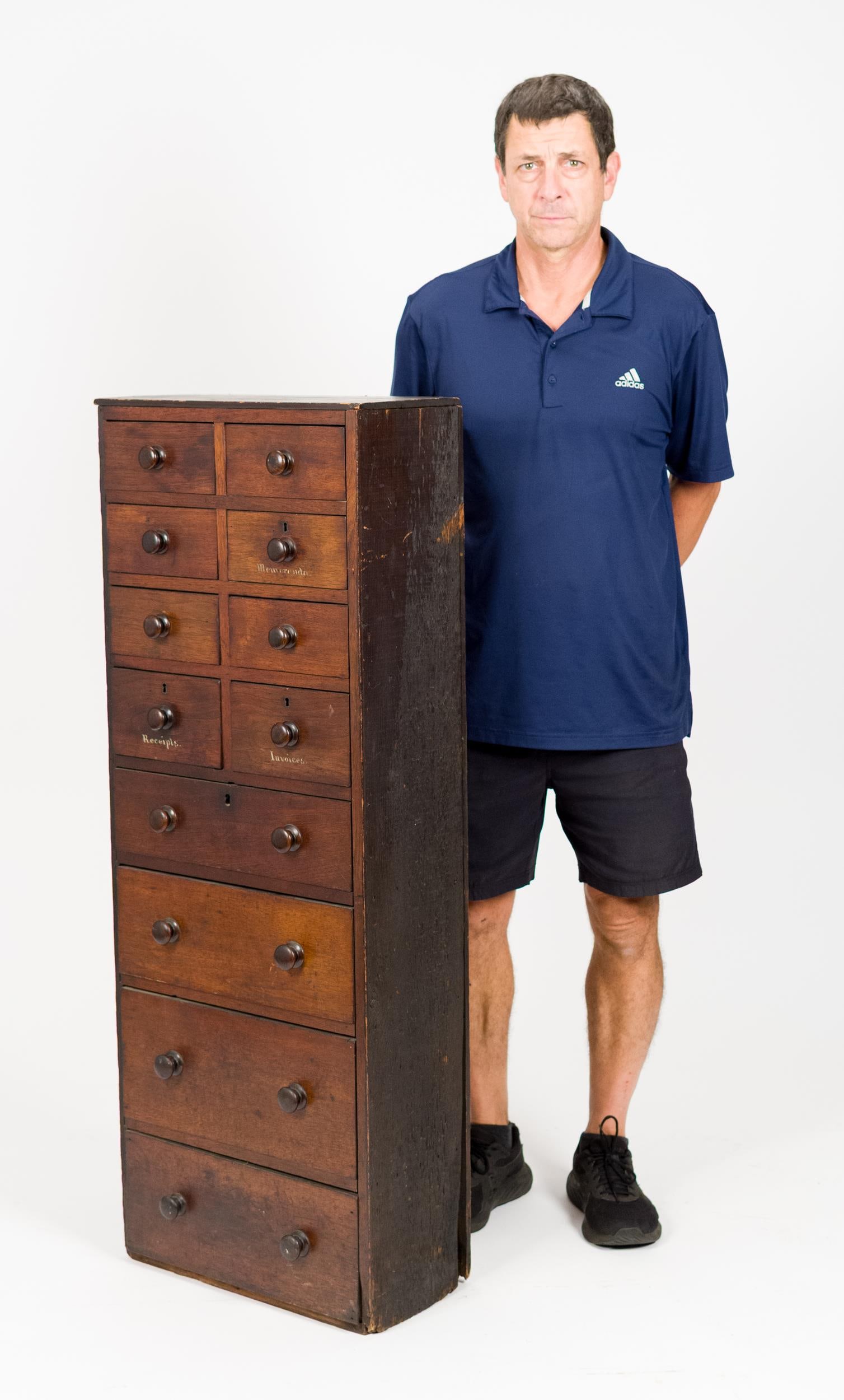 19TH C. MULTI DRAWER APOTHECARY. - 12