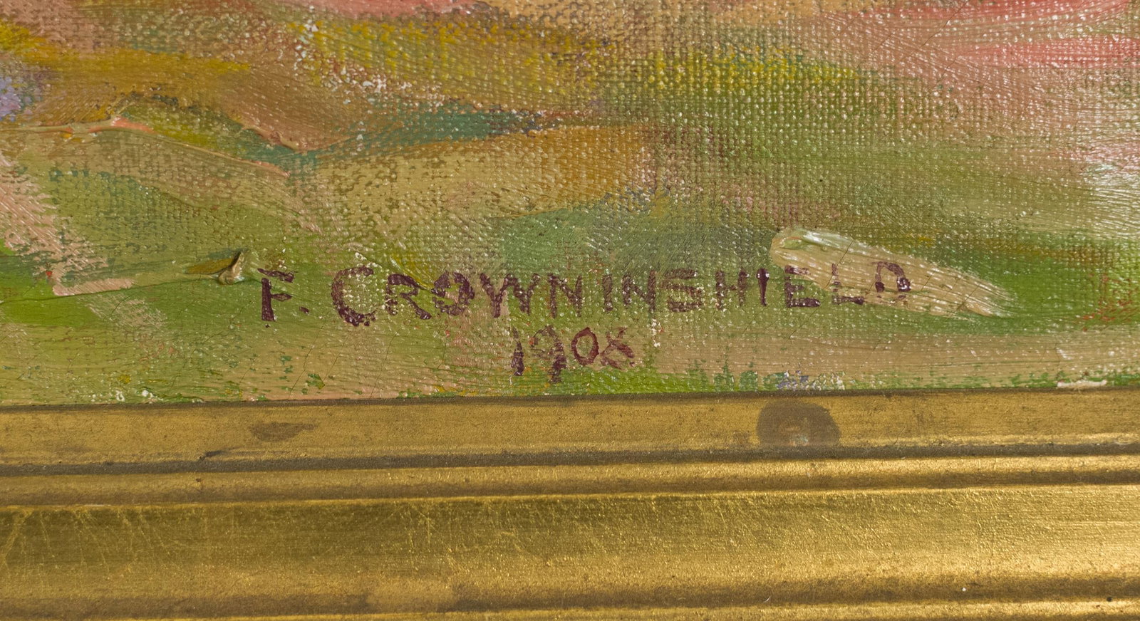 FREDERICK CROWNINSHIELD, O/C SUMMER LANDSCAPE. - 3