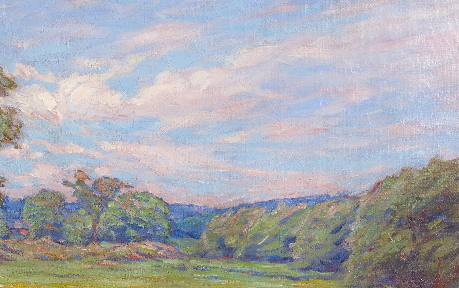 FREDERICK CROWNINSHIELD, O/C SUMMER LANDSCAPE. - 5