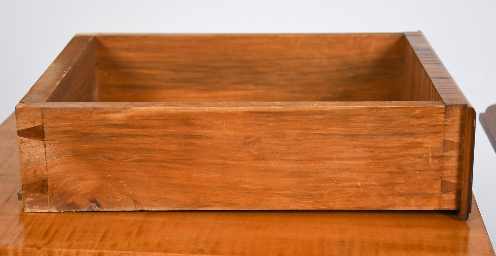 TWO TIGER MAPLE ONE DRAWER STANDS. - 7