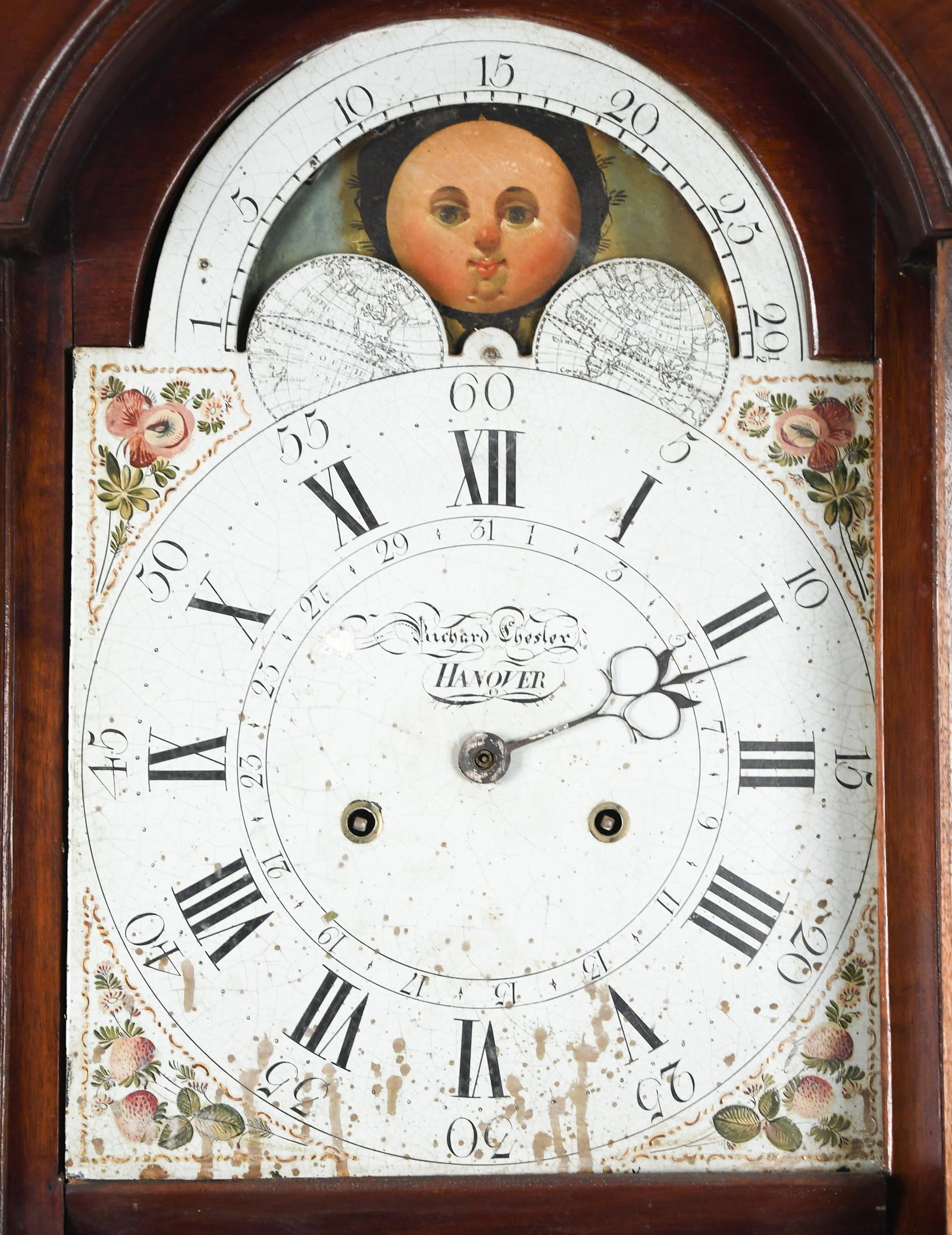 18TH C. PA CHIPPENDALE TALL CASE CLOCK. - 6