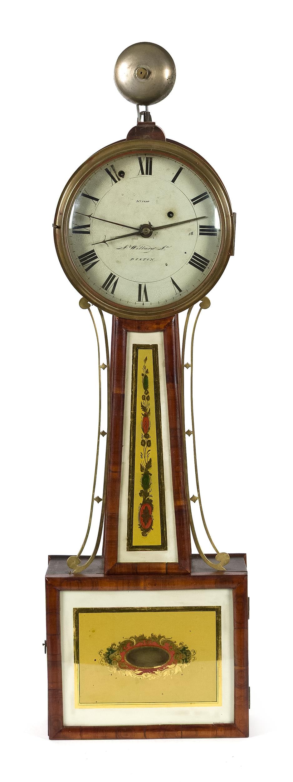 AARON WILLARD, JR. BANJO BOSTON CLOCK WITH ALARM. (1 of 1)