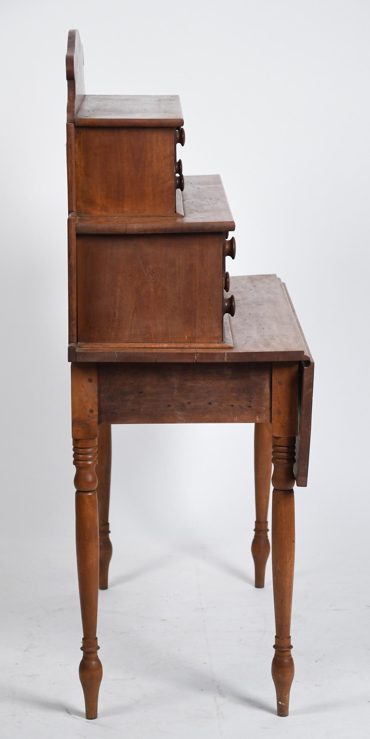19TH C. DECK TOP SEWING TABLE. - 9