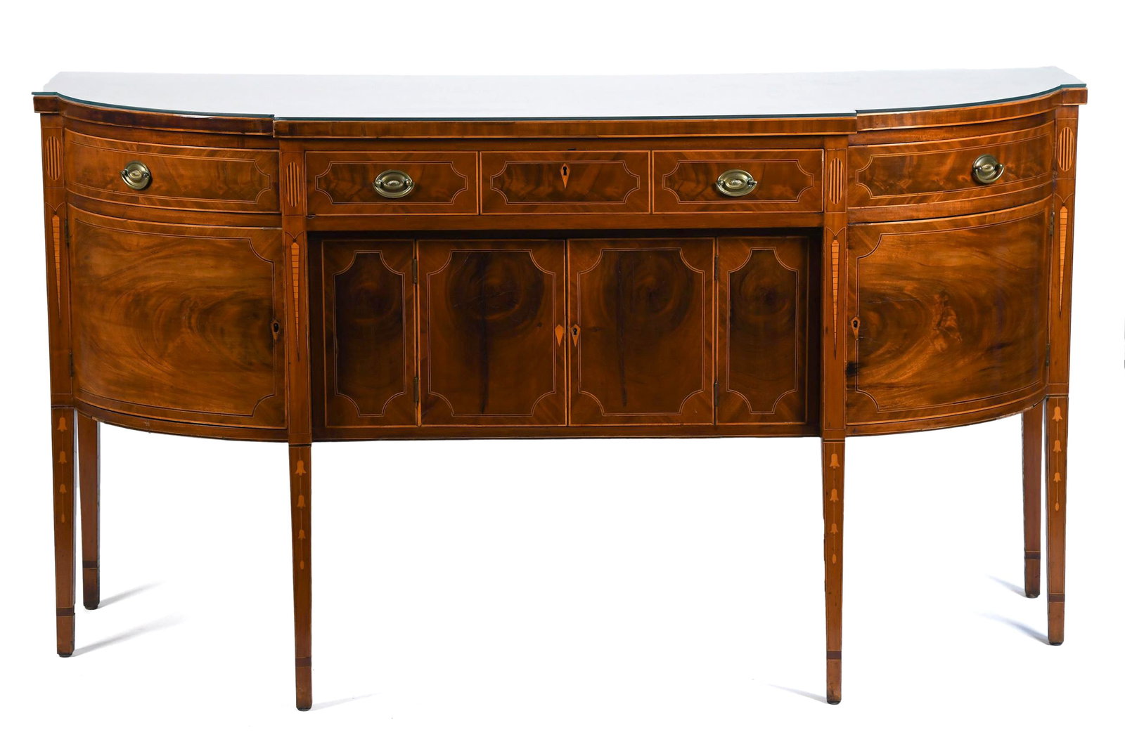 FINE FEDERAL INLAID MAHOGANY SIDEBOARD. (1 of 10)