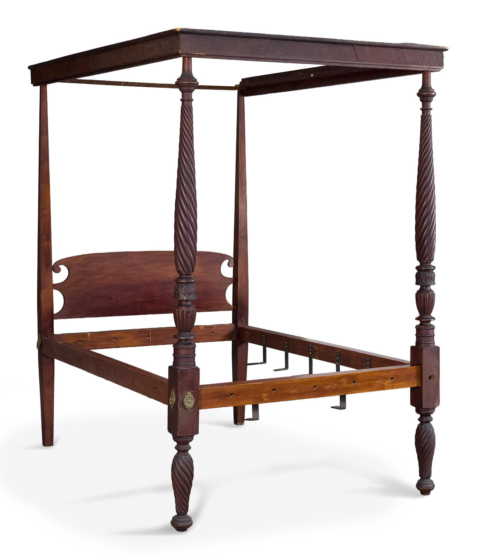 EXCEPTIONAL 19TH C. AMERICAN FEDERAL TESTER BED. (1 of 10)