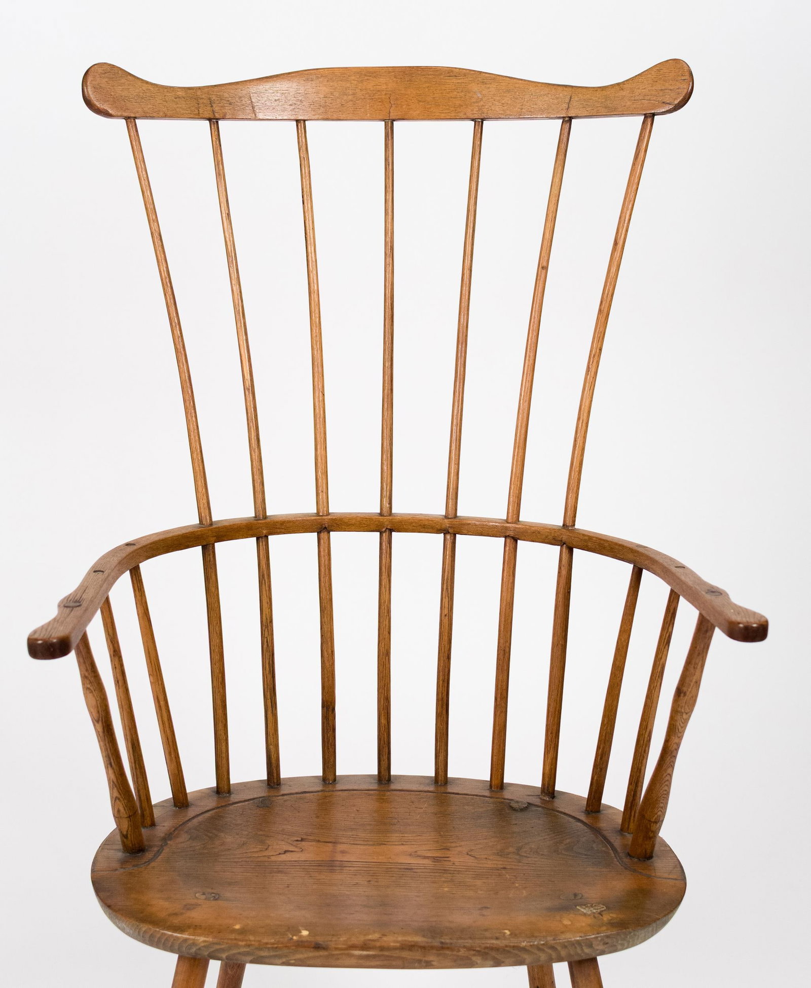 19TH C. WINDSOR COMB BACK ARMCHAIR. - 3