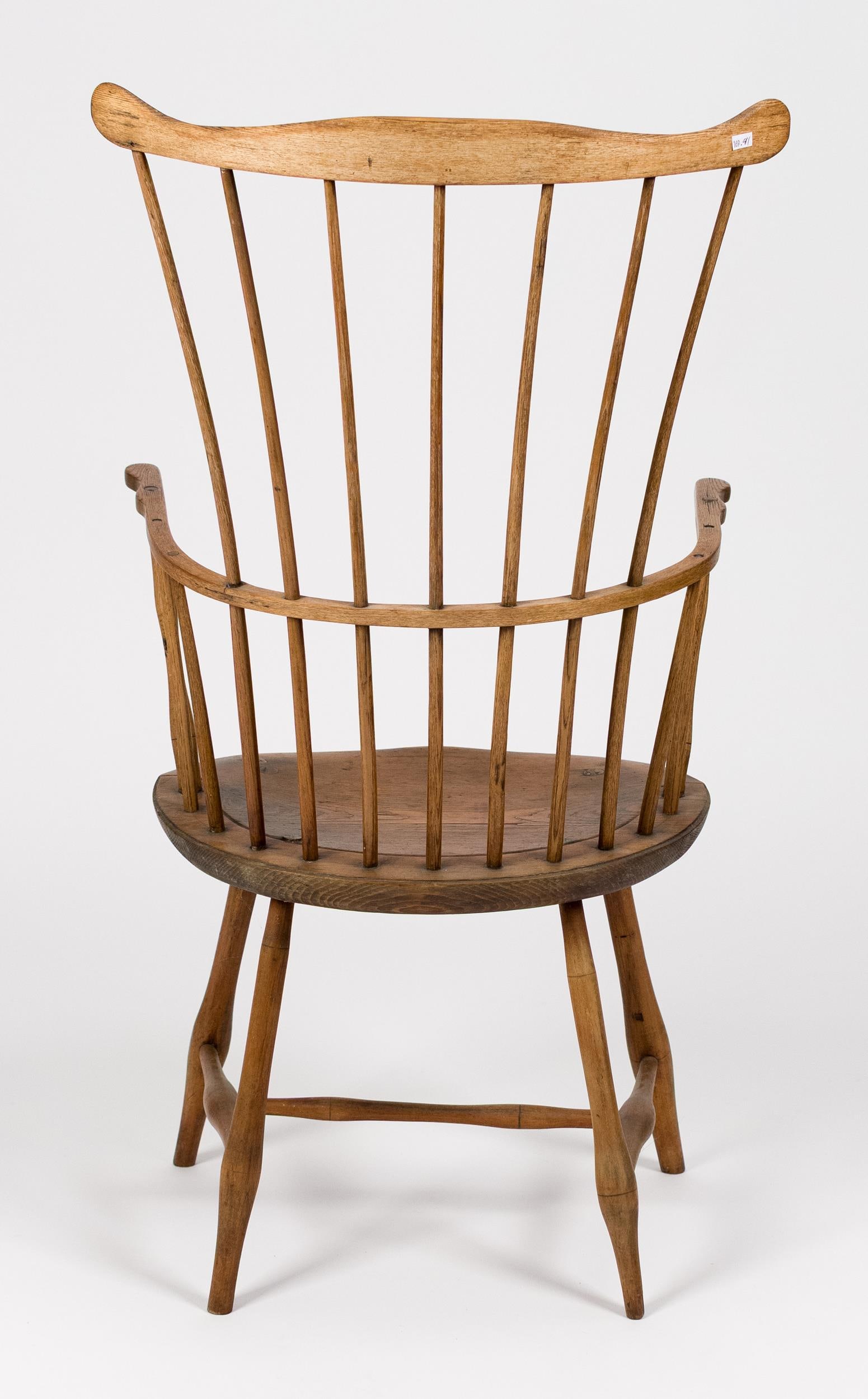 19TH C. WINDSOR COMB BACK ARMCHAIR. - 9
