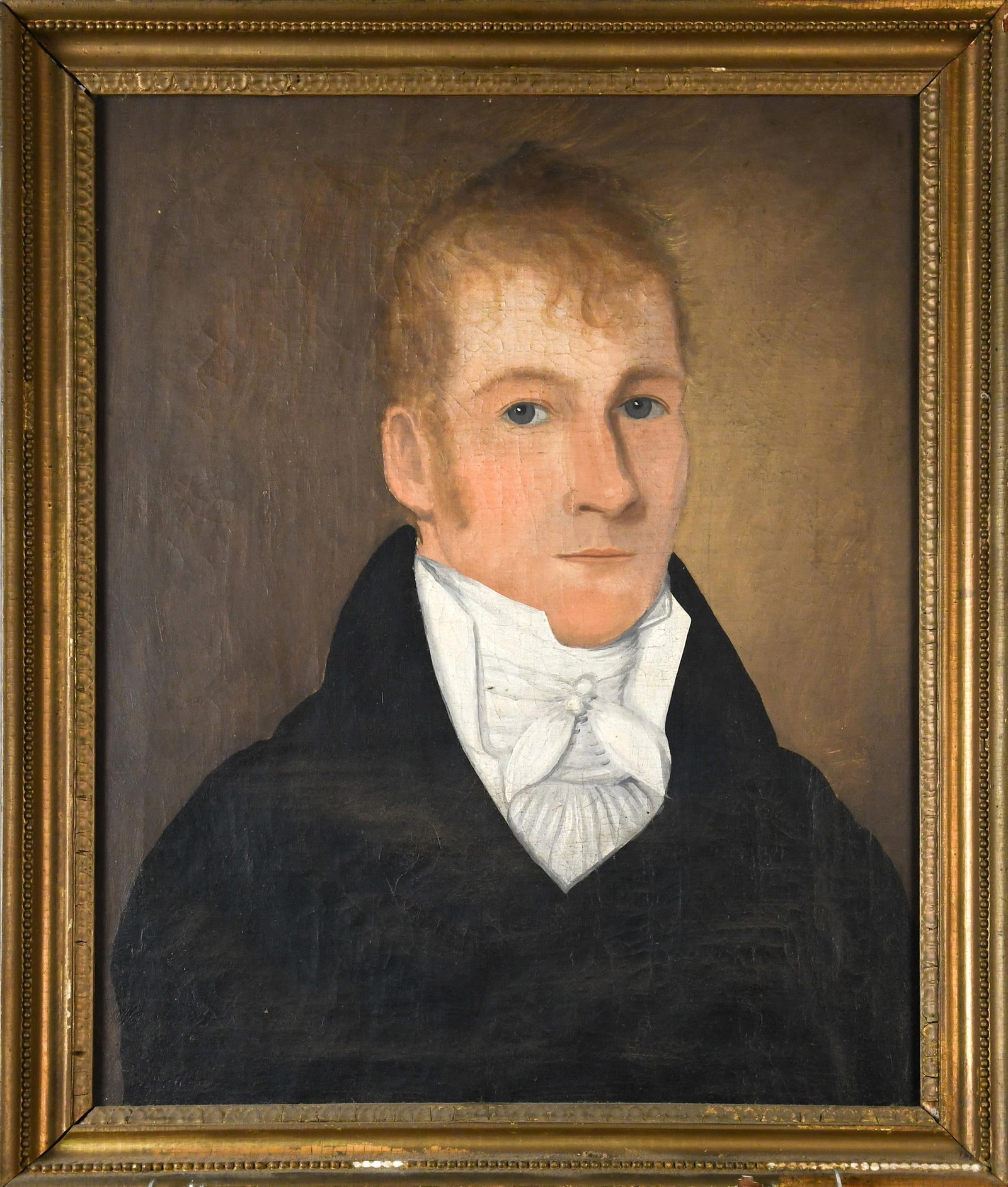 CA. 1800 JOHN BREWSTER ATTRIBUTED OIL, PORTRAIT. (1 of 7)