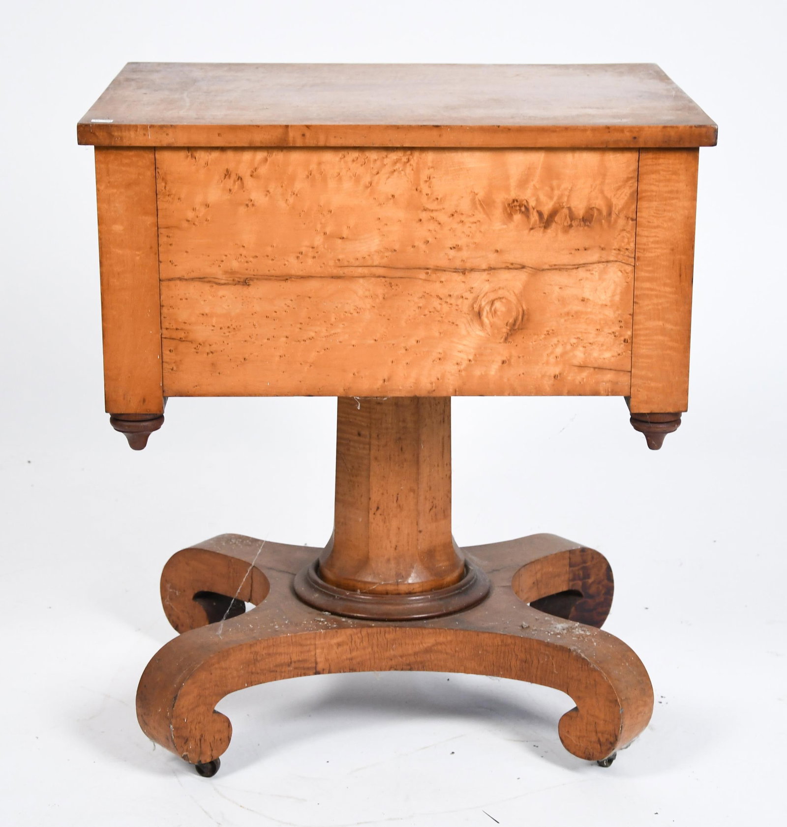 19TH C. AMERICAN TIGER MAPLE WORK STAND. - 10