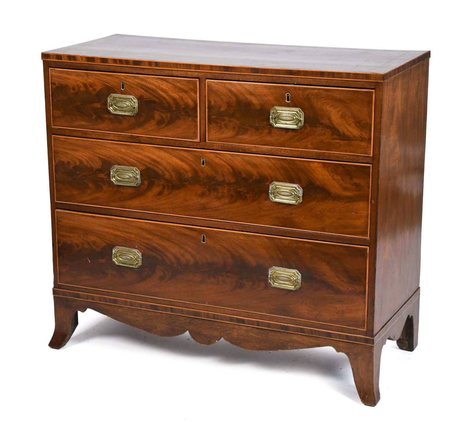 19TH C. INLAID HEPPLEWHITE CHEST. (1 of 12)